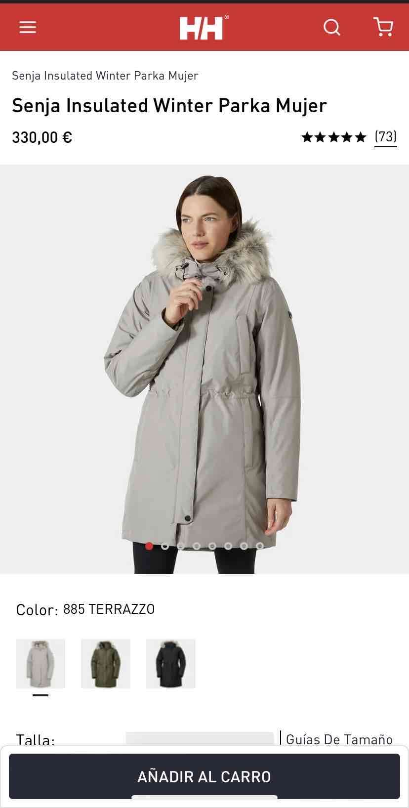 Parka de invierno mujer gris marca Helly Hansen - miniatura 1