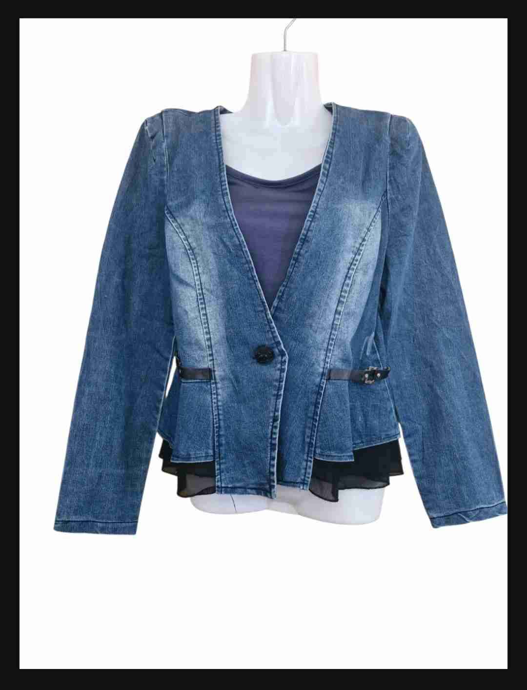 Chaqueta de mezclilla azul - miniatura 1