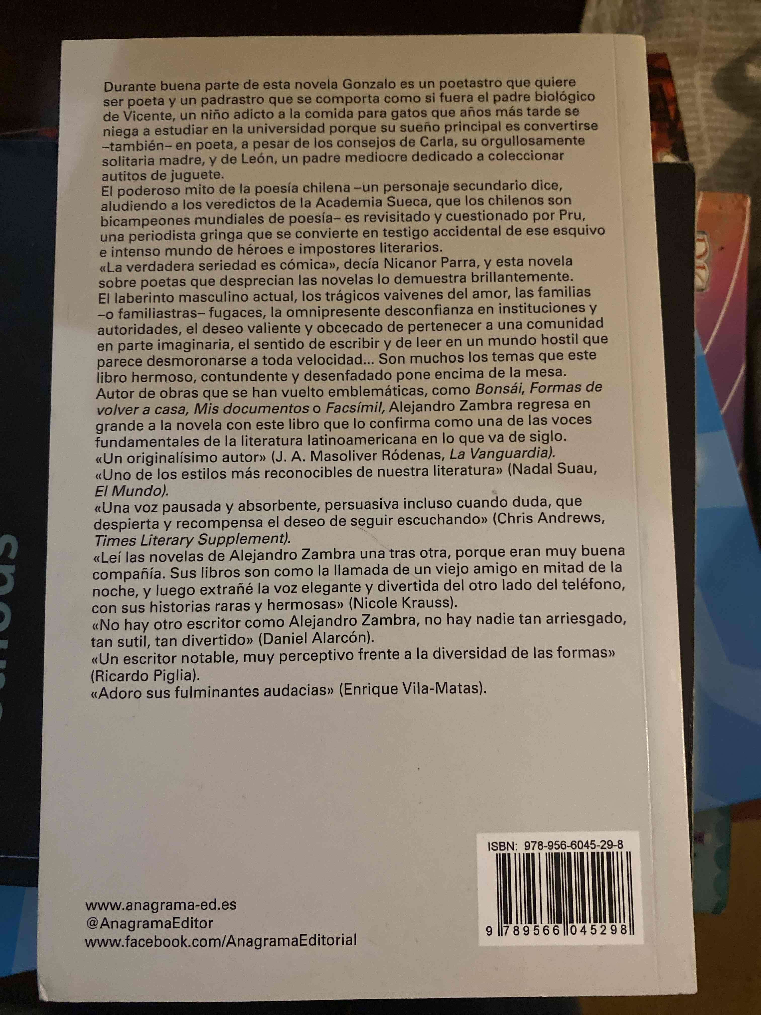 Libro 'Poeta chileno' Alejandro Zambra - miniatura 2