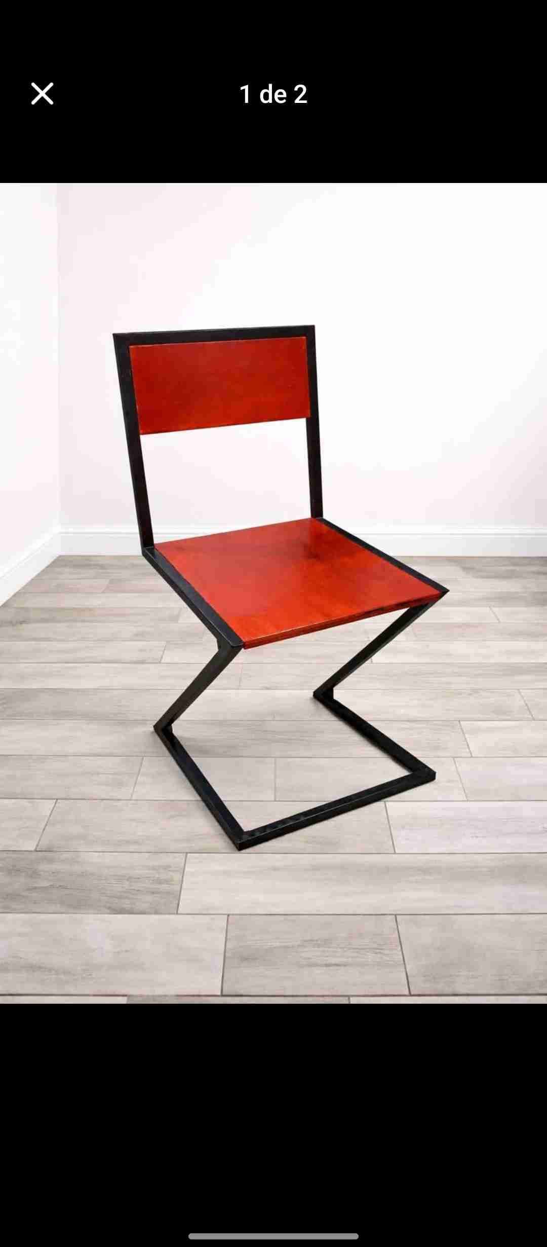 Silla de fierro diseño minimalista - 1