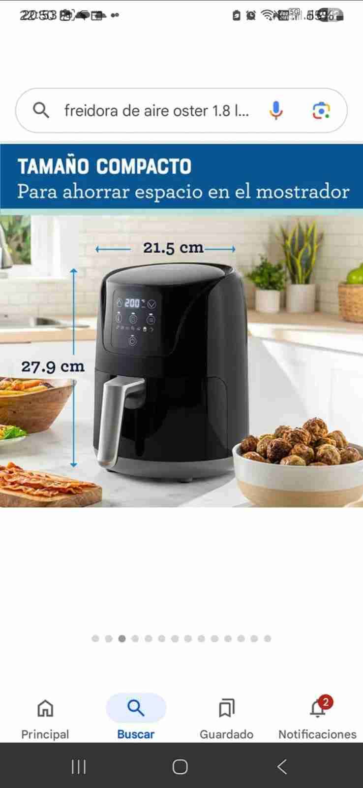 Freidora de aire Oster negra - miniatura 5