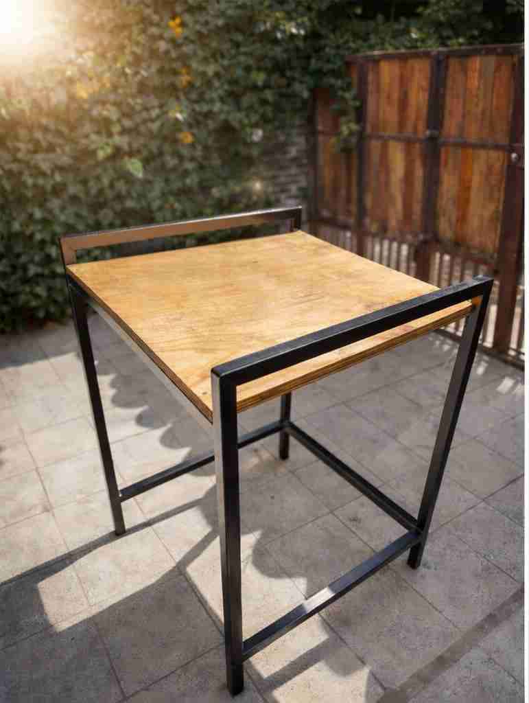 soporte de secadora en fierro y madera - 3