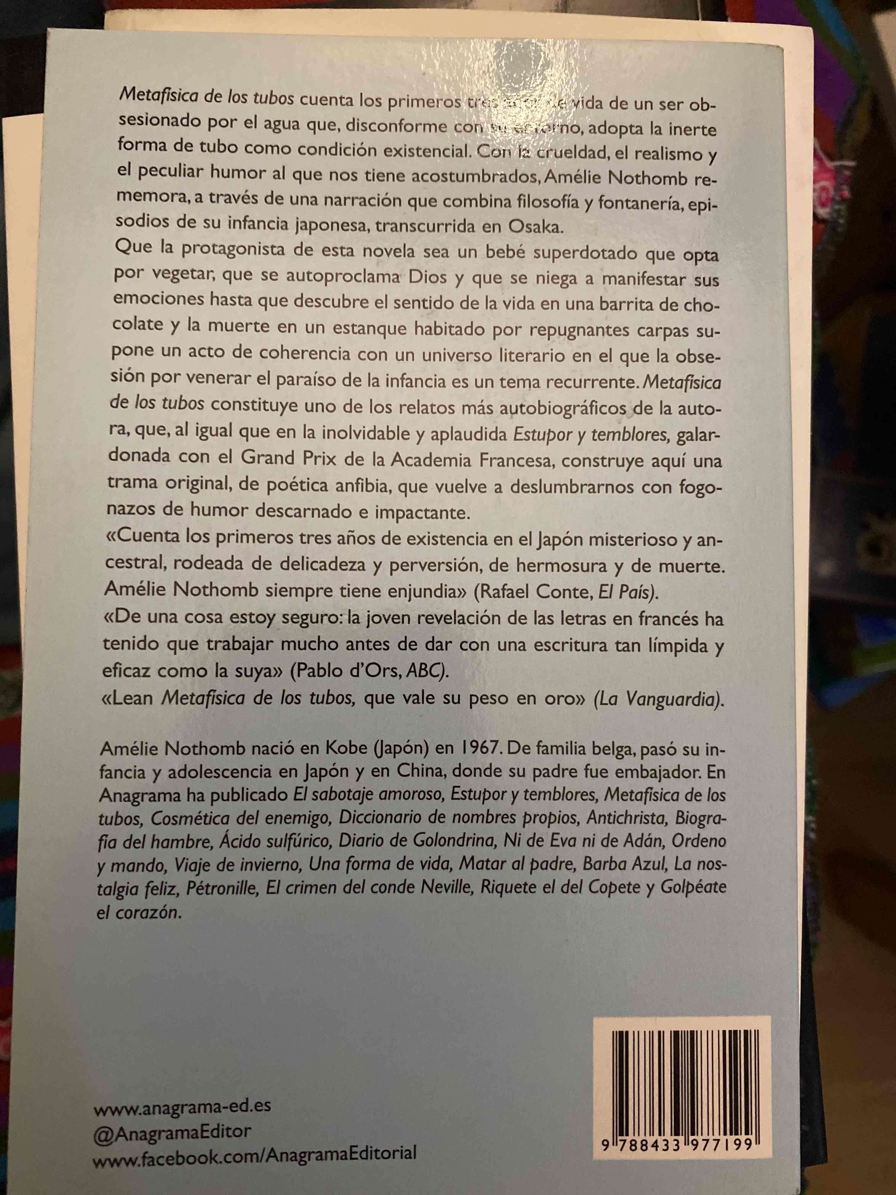 Libro 'Metafísica de los tubos' - miniatura 2