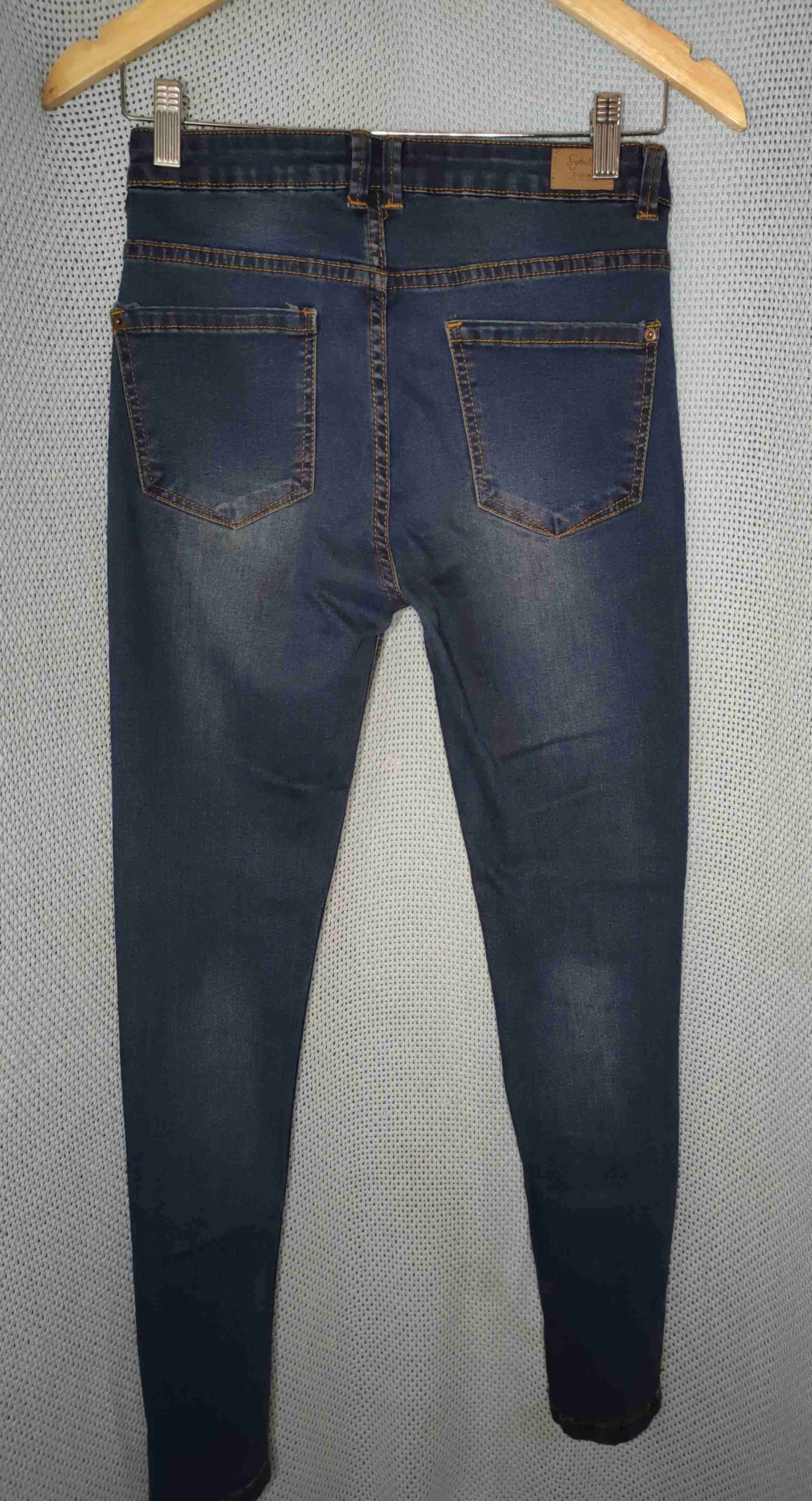 Jeans azul oscuro mujer - miniatura 2