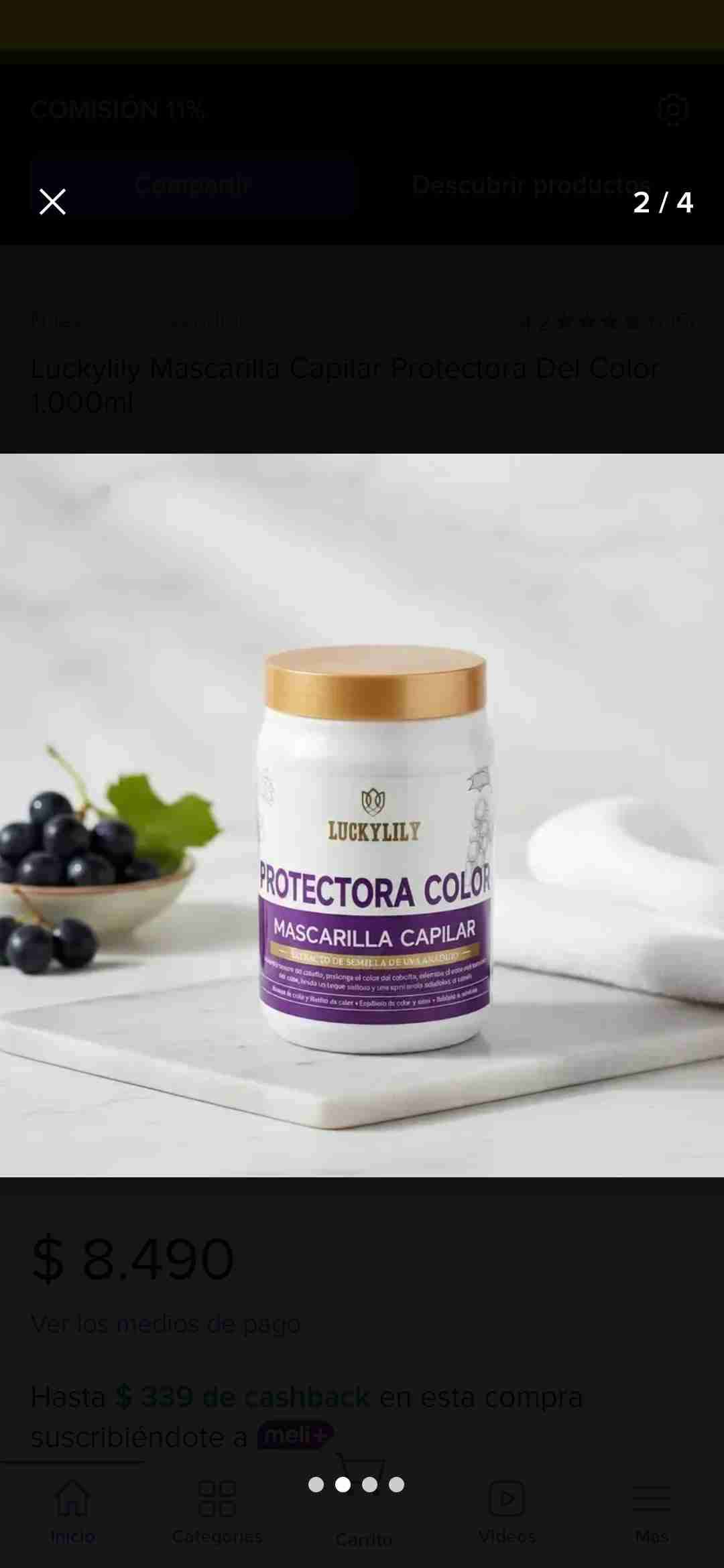 Mascarilla capilar Luckylily 1000ml