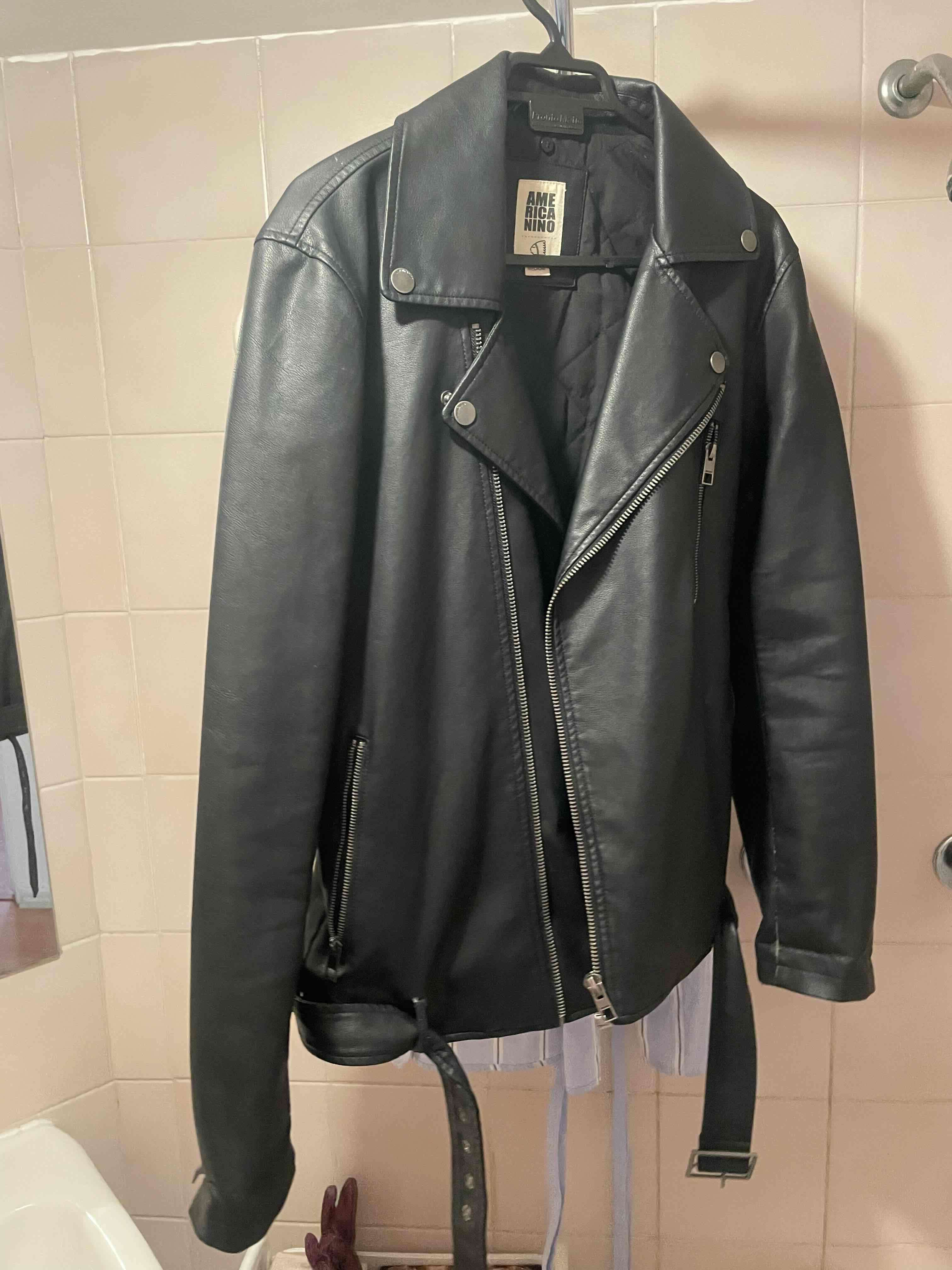 Chaqueta de eco cuero negro - 1