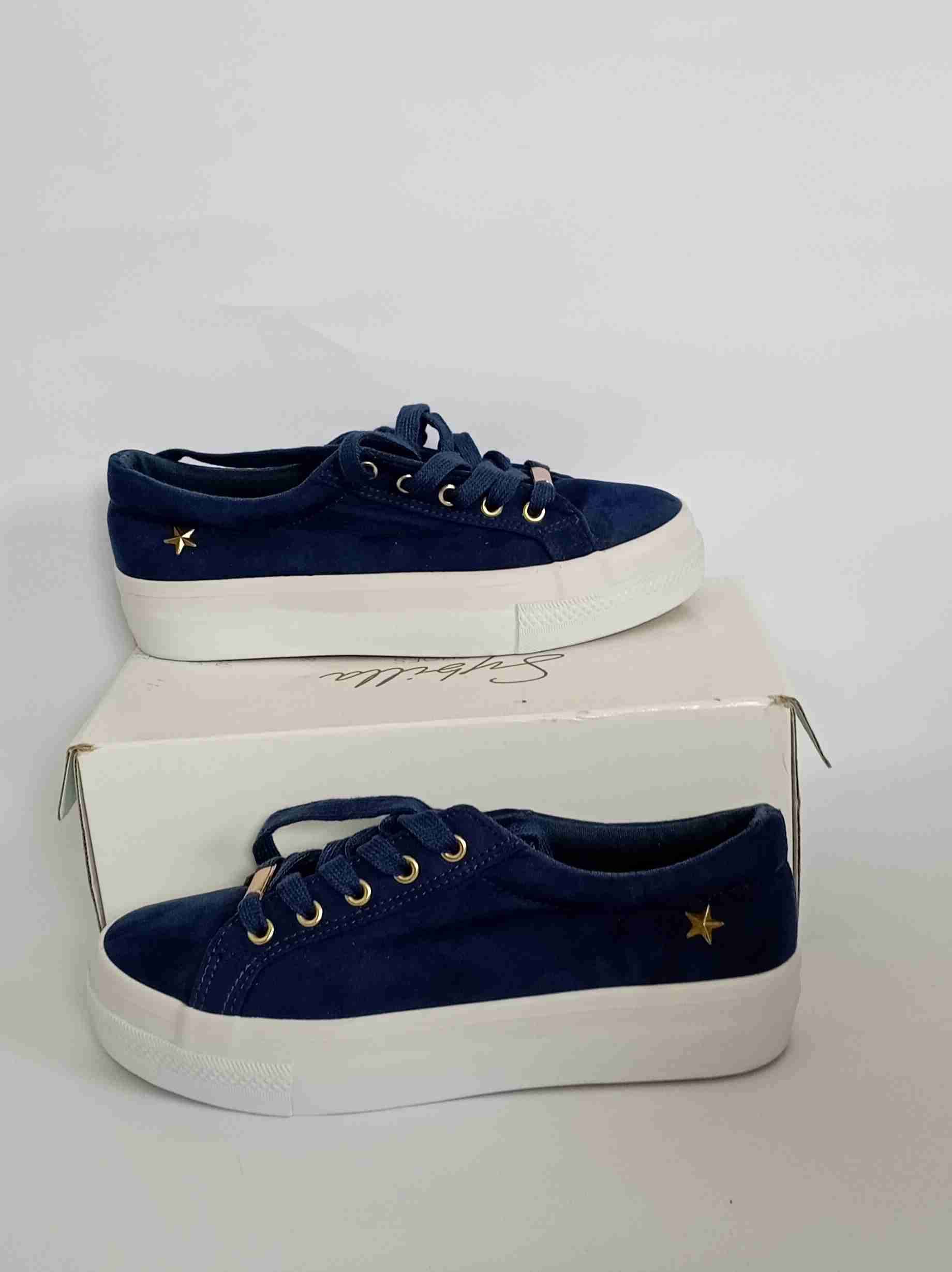 Zapatillas azul marino con plataforma - miniatura 1