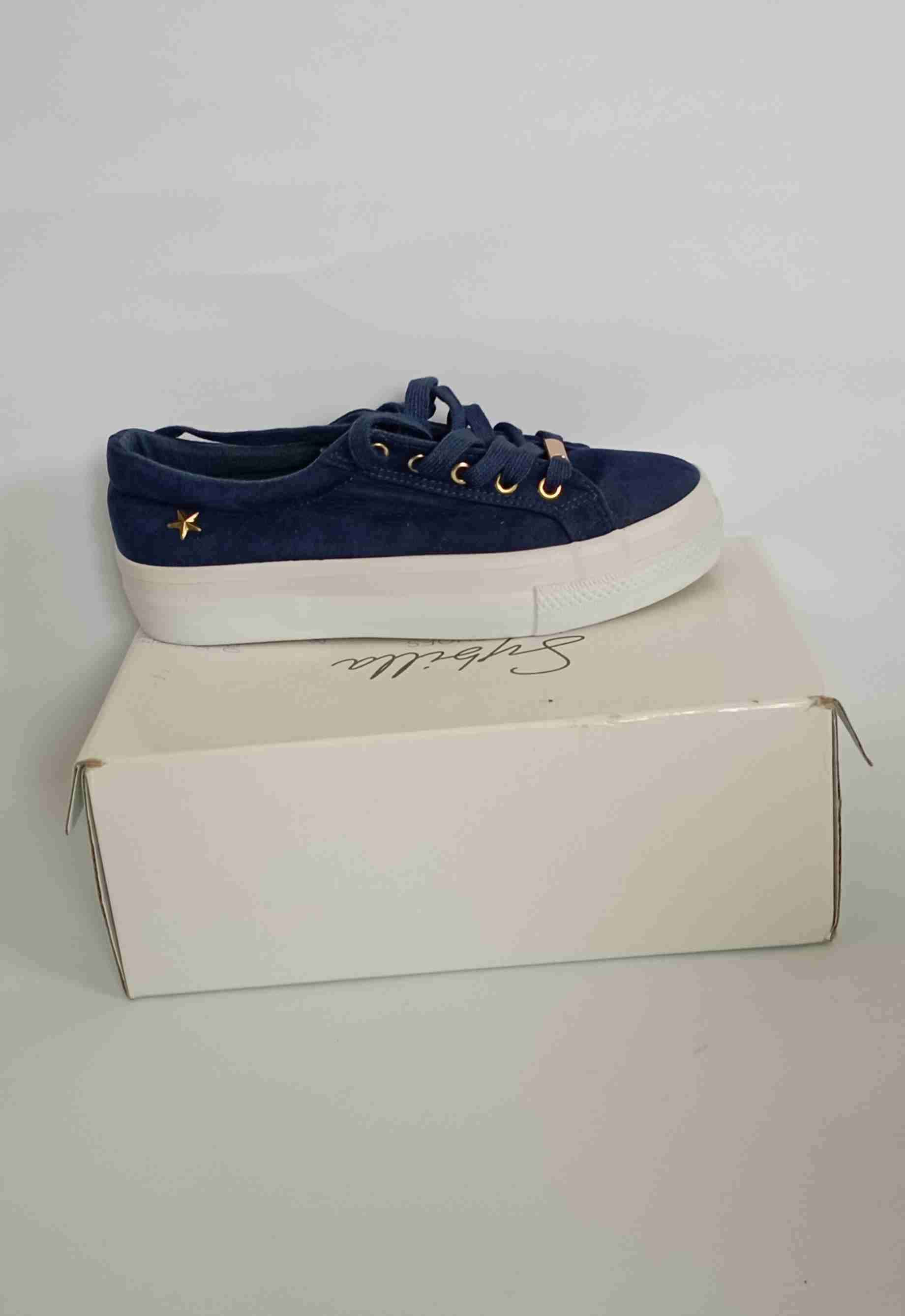 Zapatillas azul marino con plataforma - miniatura 2