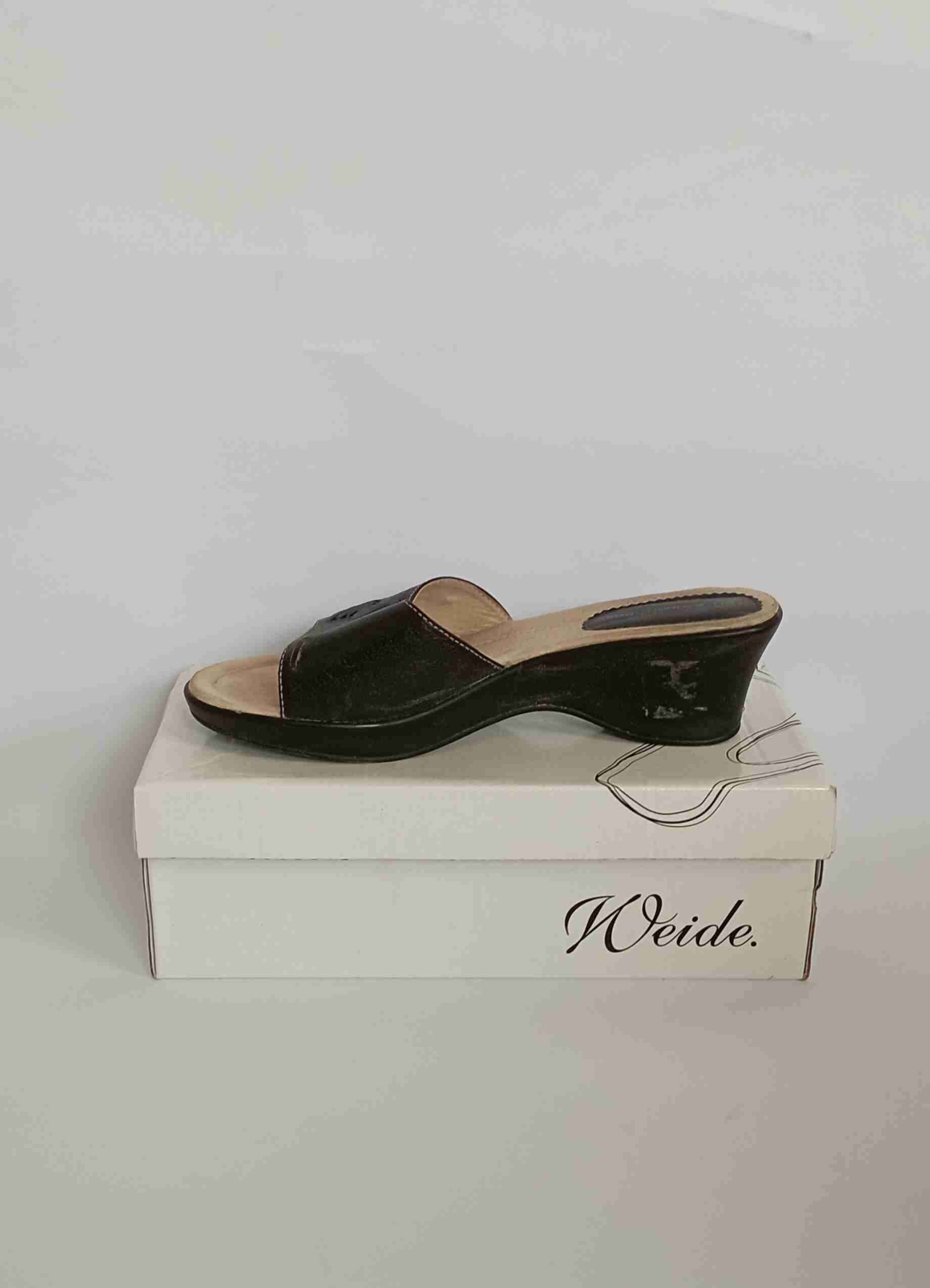 Sandalias negras con taco - 1