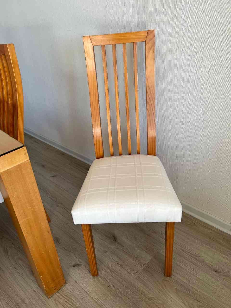 Comedor madera con vidrio 6 sillas - 4