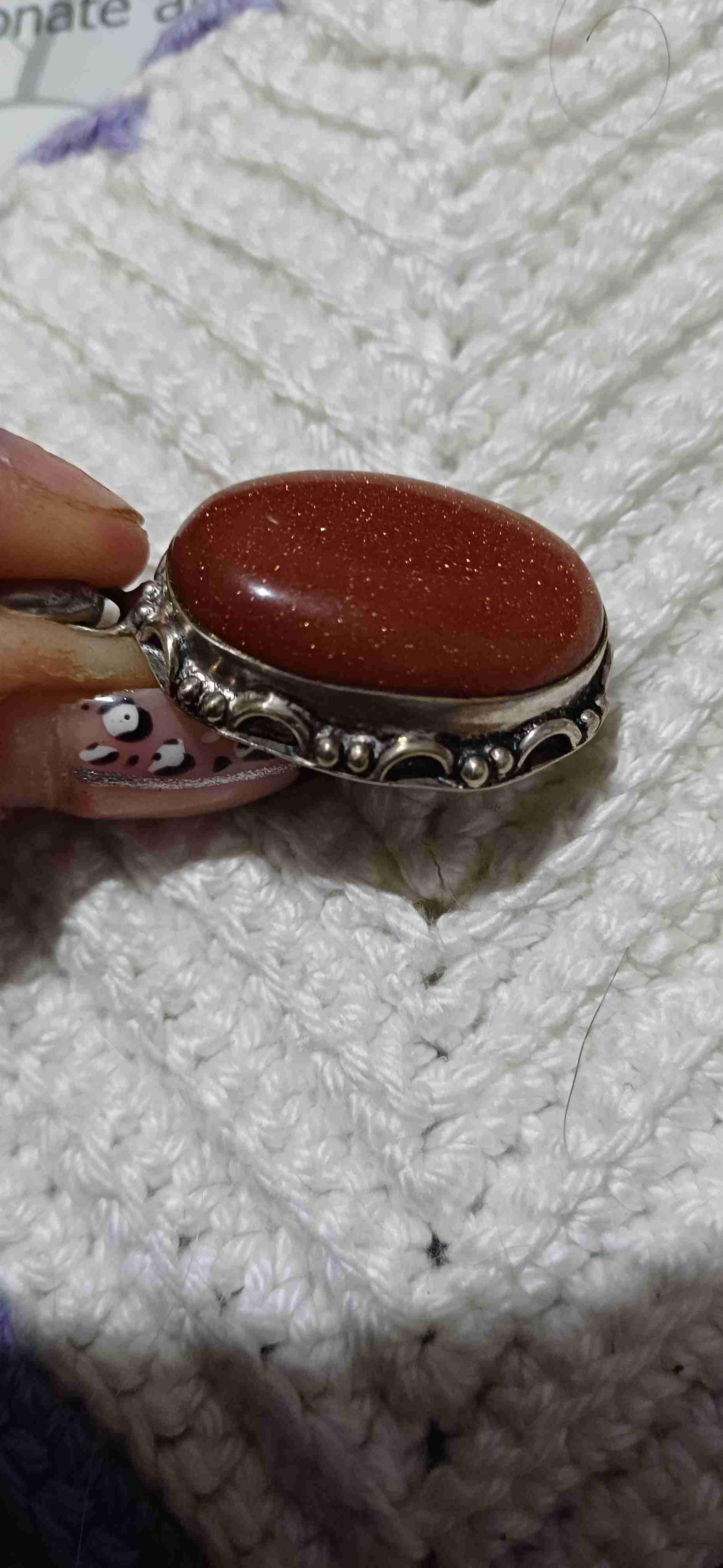 Colgante de piedra marrón - miniatura 2