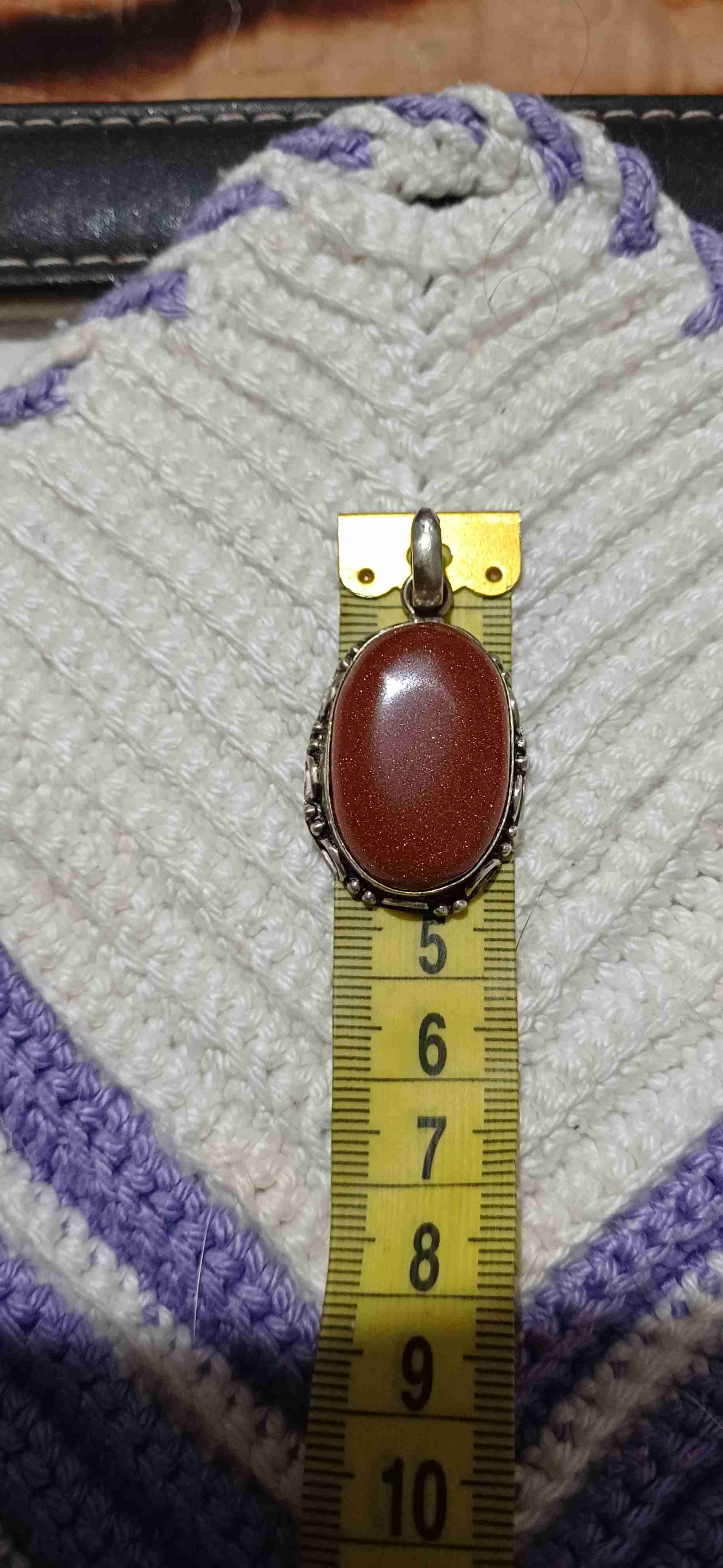 Colgante de piedra marrón - miniatura 3