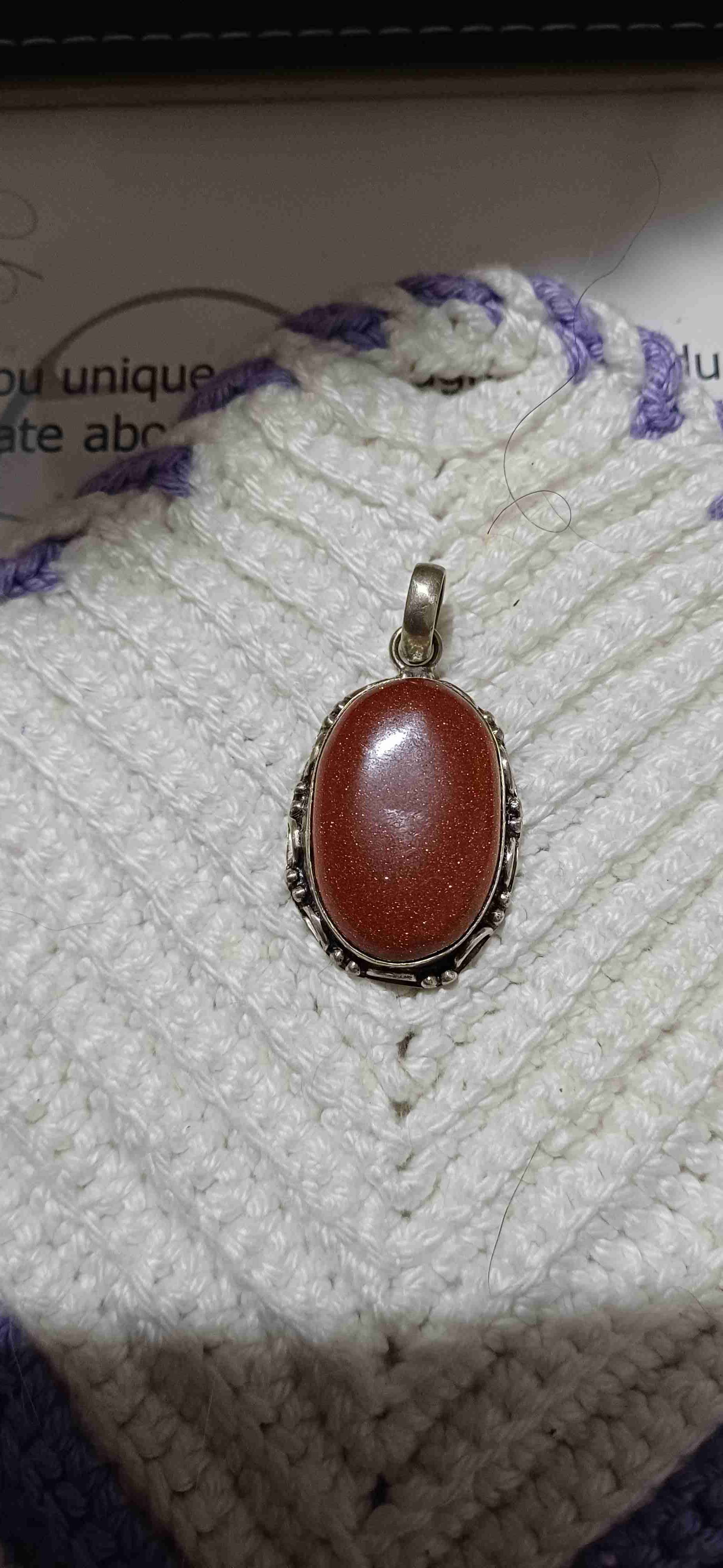 Colgante de piedra marrón - miniatura 5