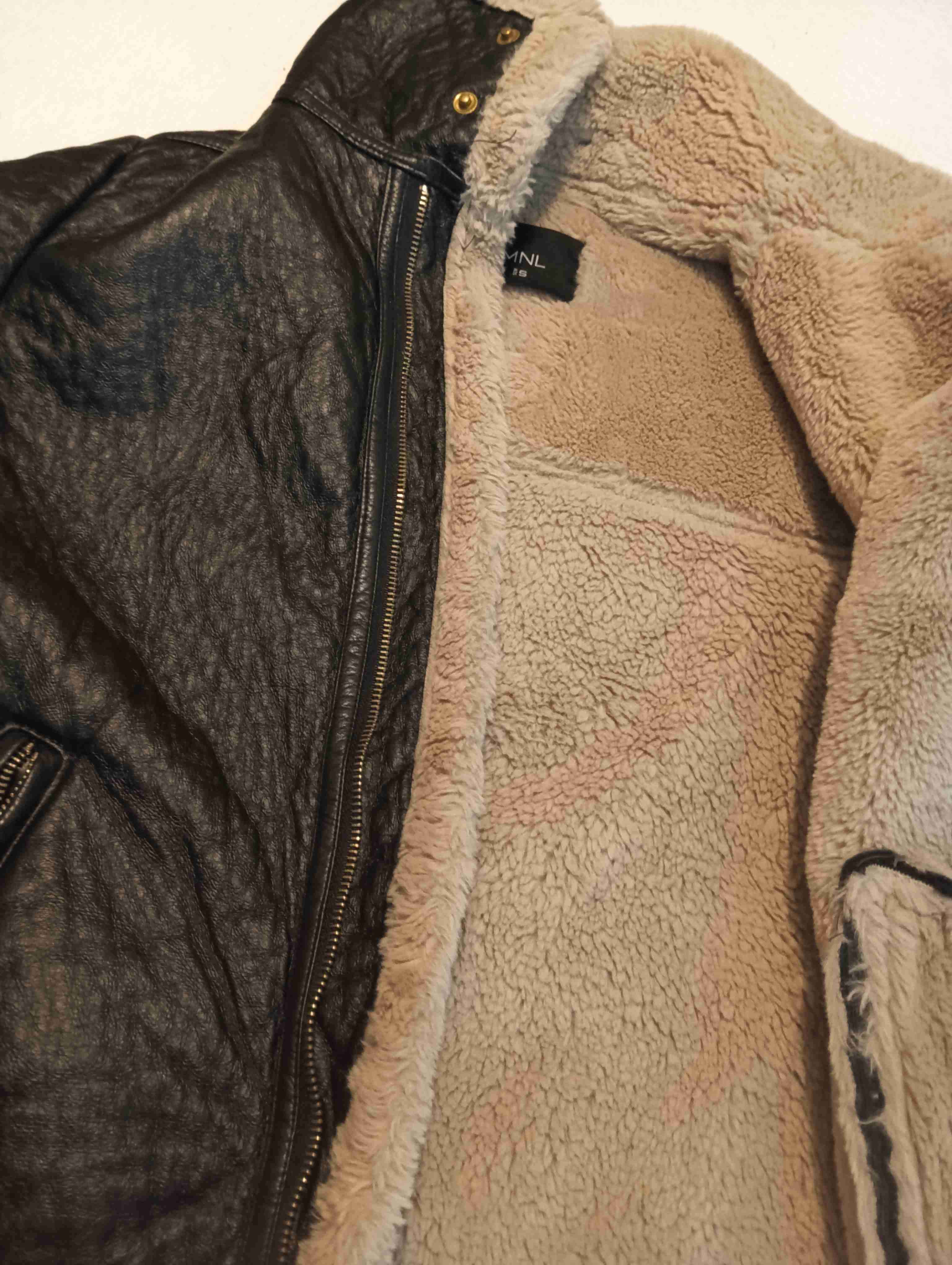 Chaqueta aviadora  negra con forro - miniatura 4