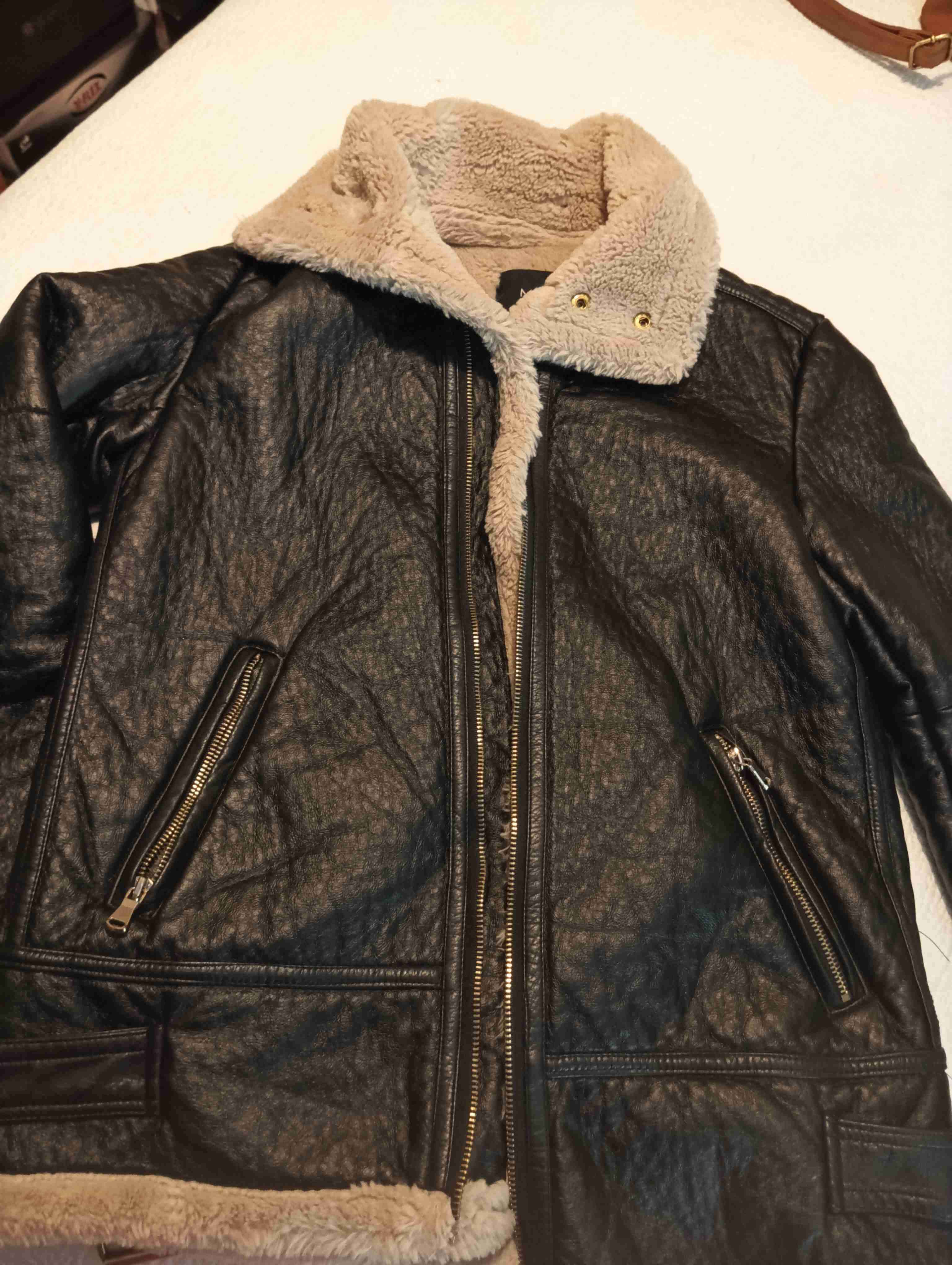 Chaqueta aviadora  negra con forro - miniatura 5