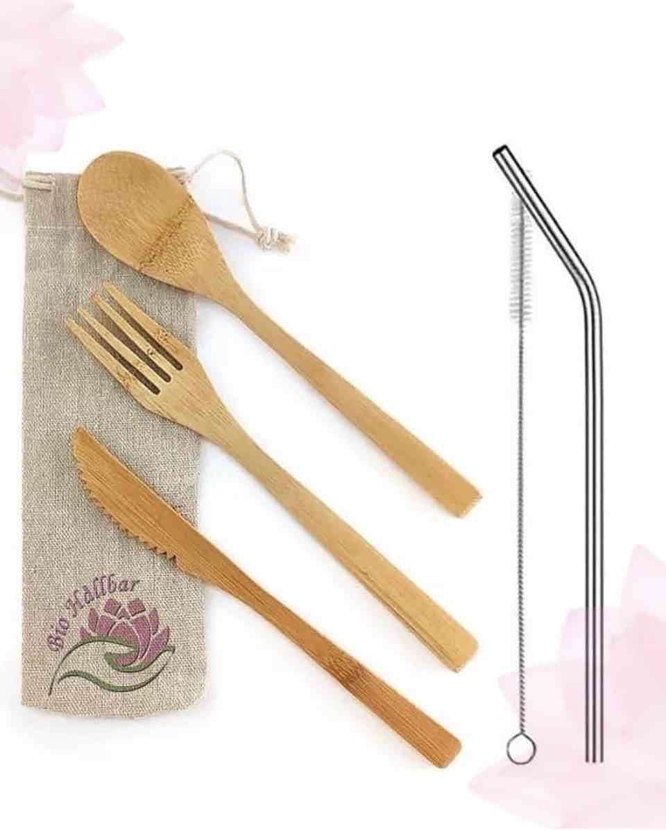 Set de utensilios de bambú - miniatura 1