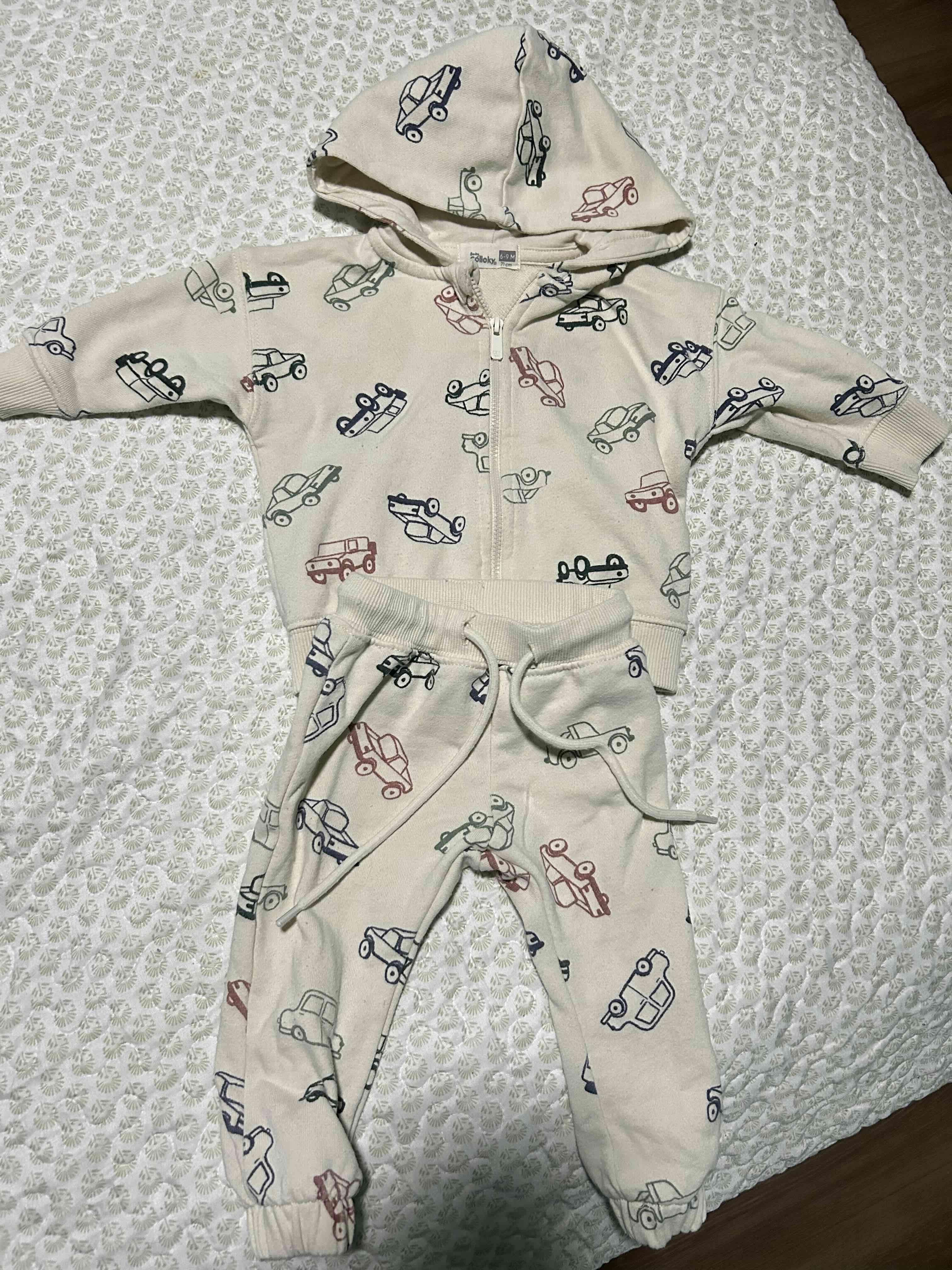 Conjunto bebé colloky con dibujos de autos