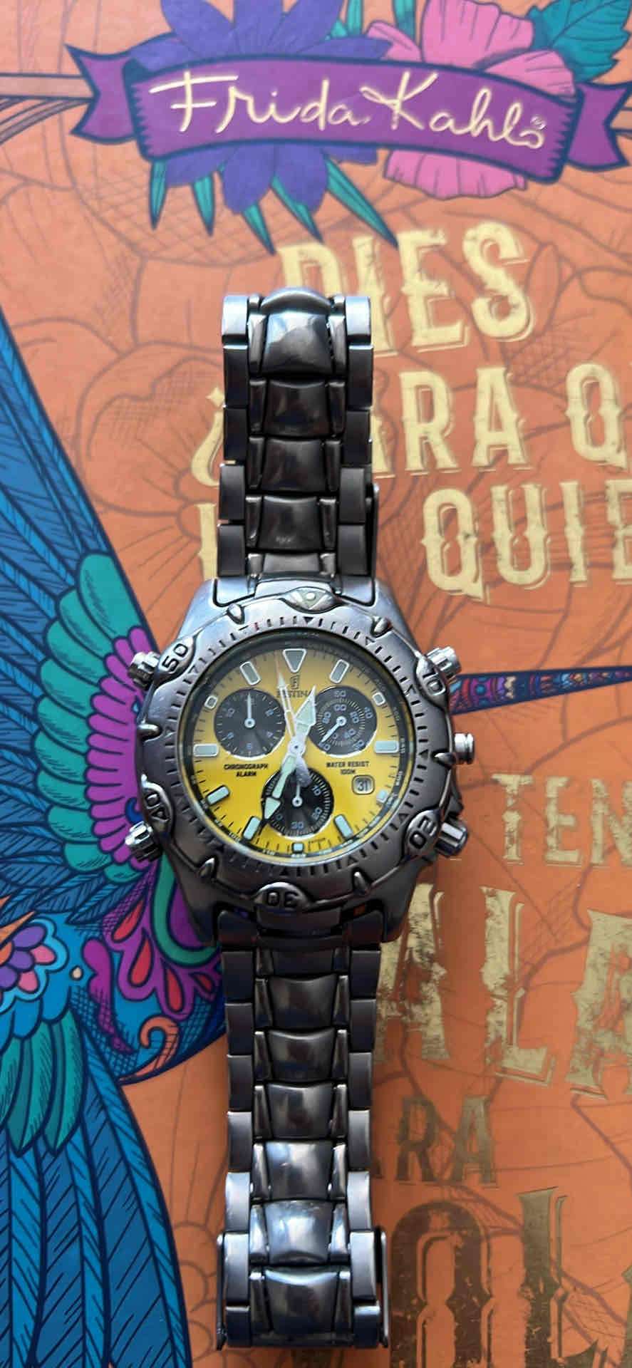 Reloj acero dial amarillo Festina - miniatura 3