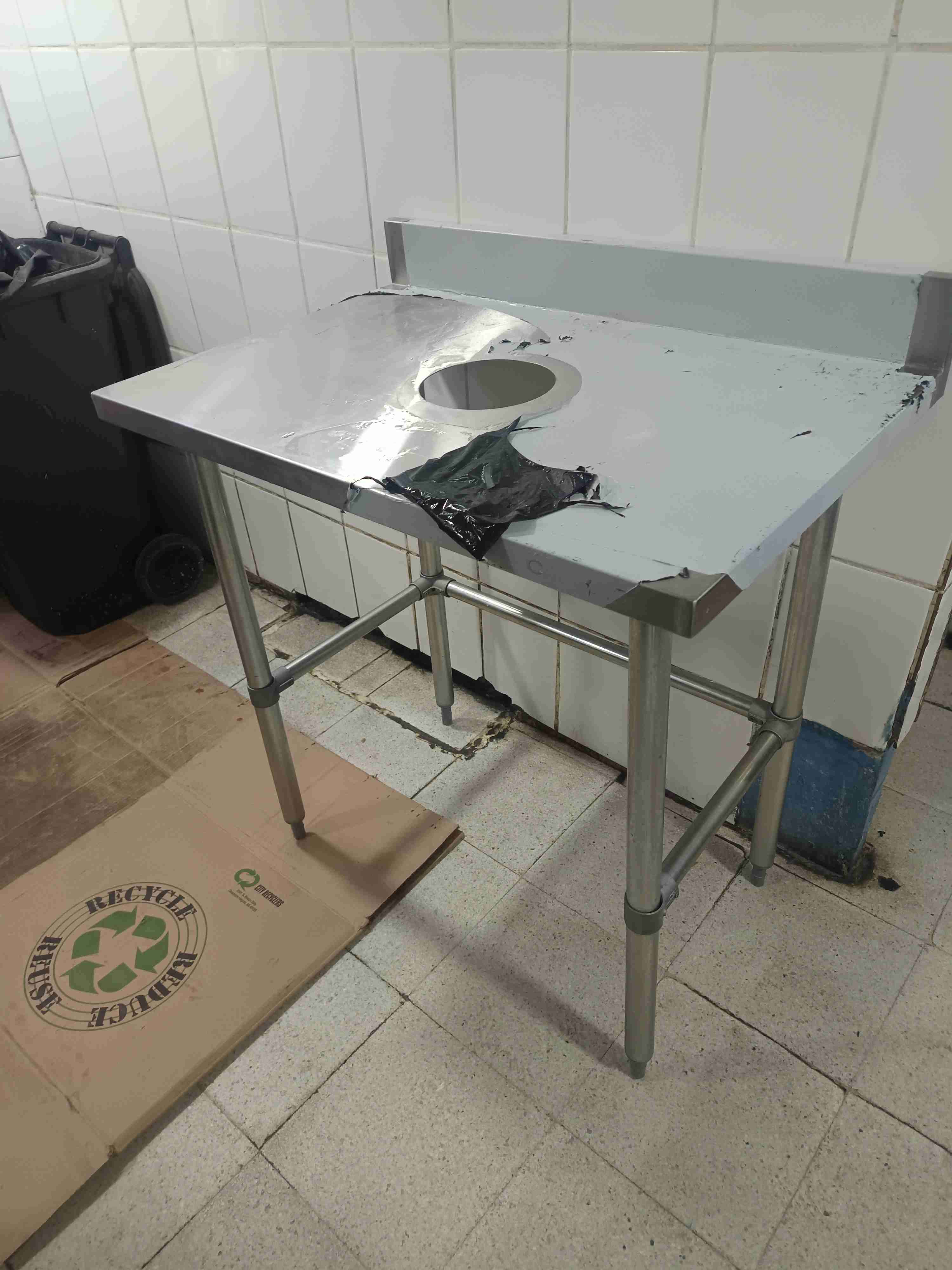 Mesón de acero inoxidable industrial - miniatura 2