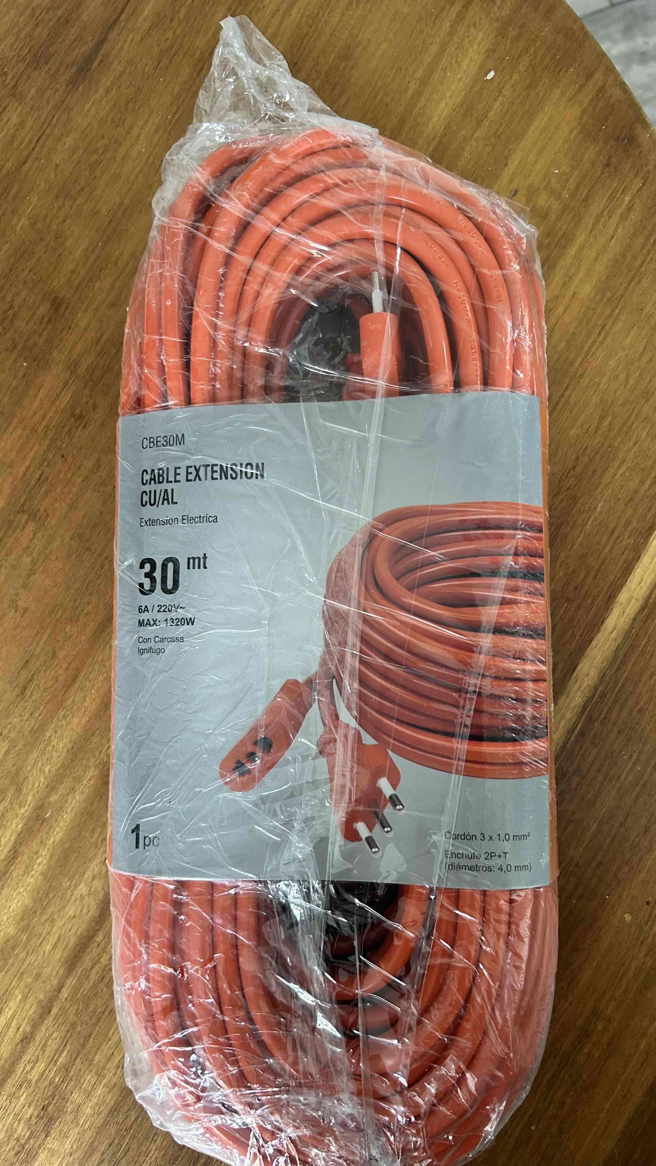 Extensión eléctrica naranja 30 mt - 2