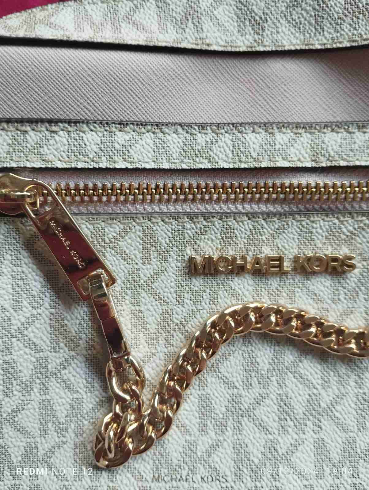 Cartera bandolera Michael Kors beige y rosa - miniatura 3