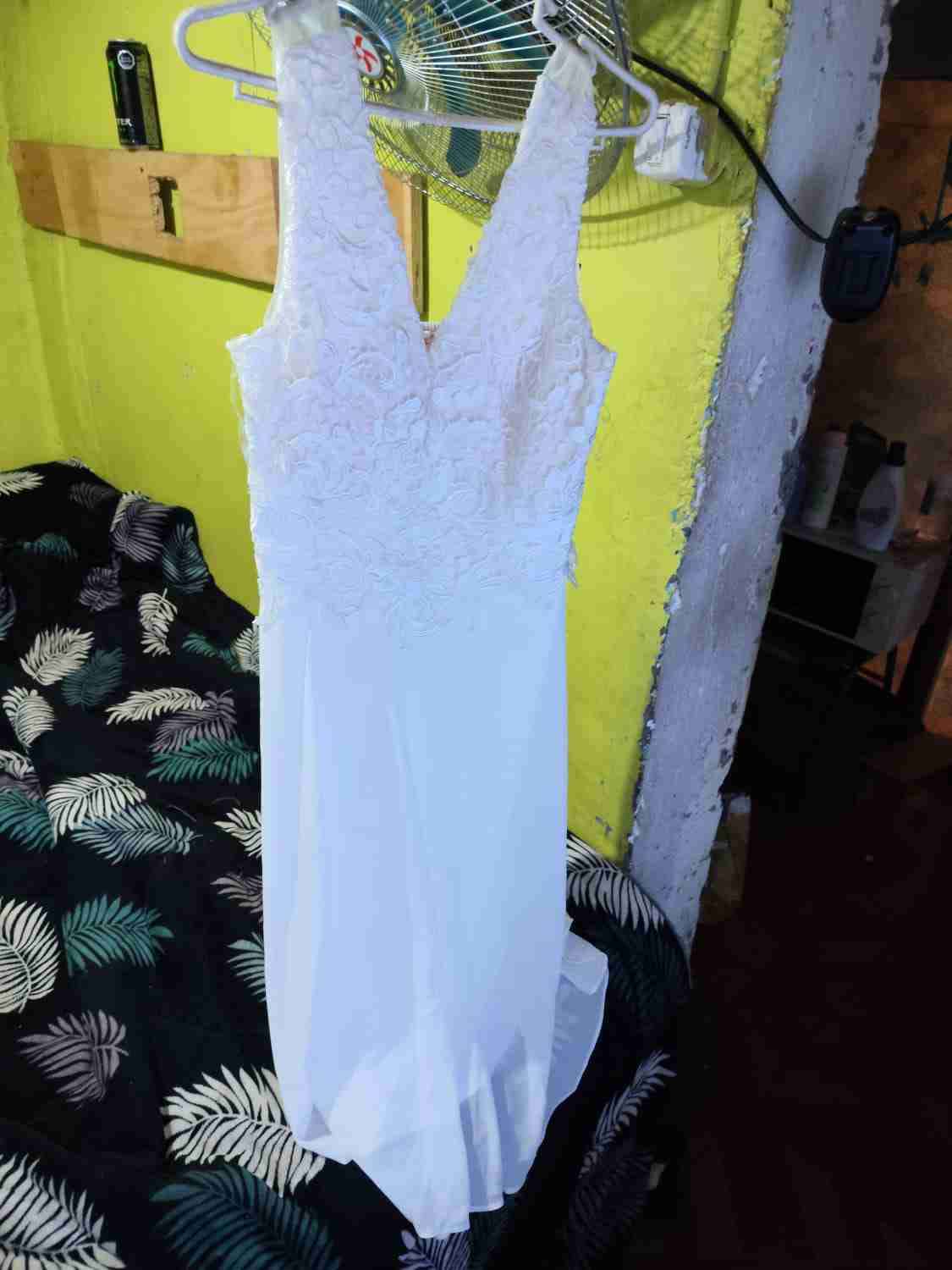 Vestido de novia blanco elegante talla XL XXL - miniatura 1