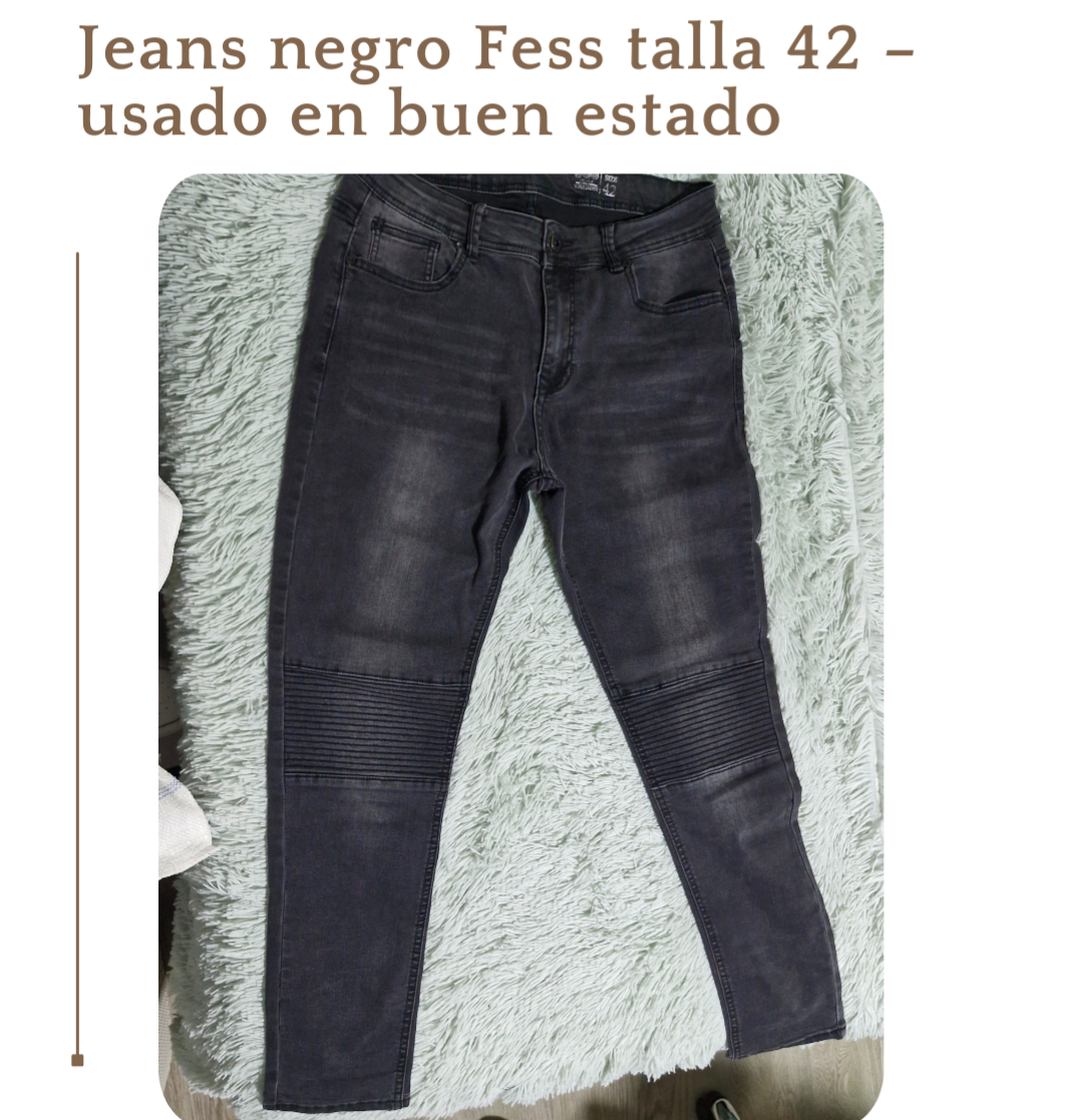 Jeans negro Fess talla 42
