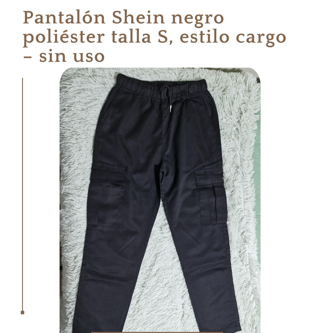 Pantalón negro Shein estilo cargo