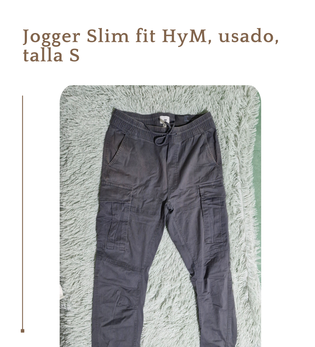 Jogger slim fit gris HyM