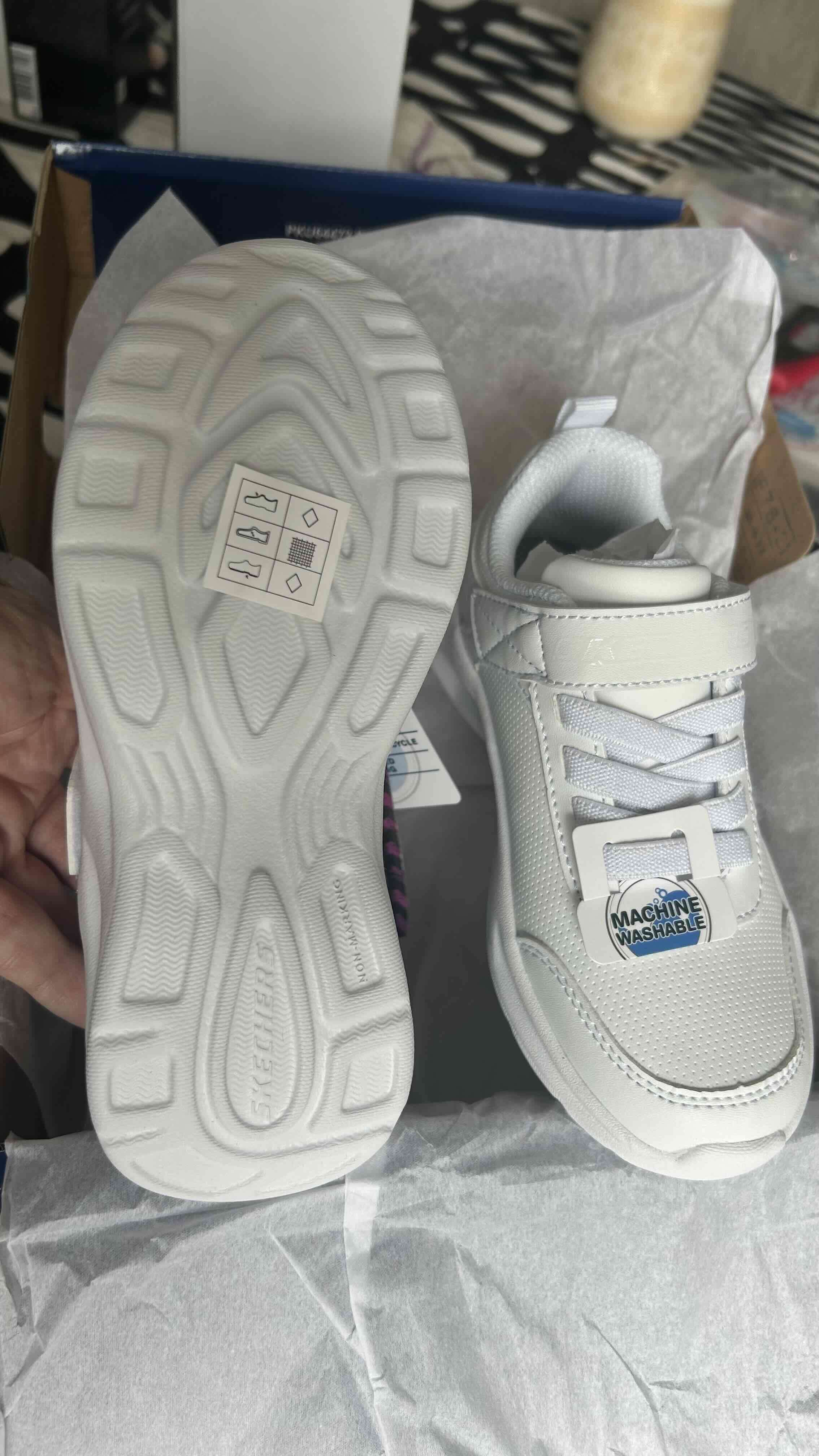 Zapatillas Skeachers blancas lavables - miniatura 3