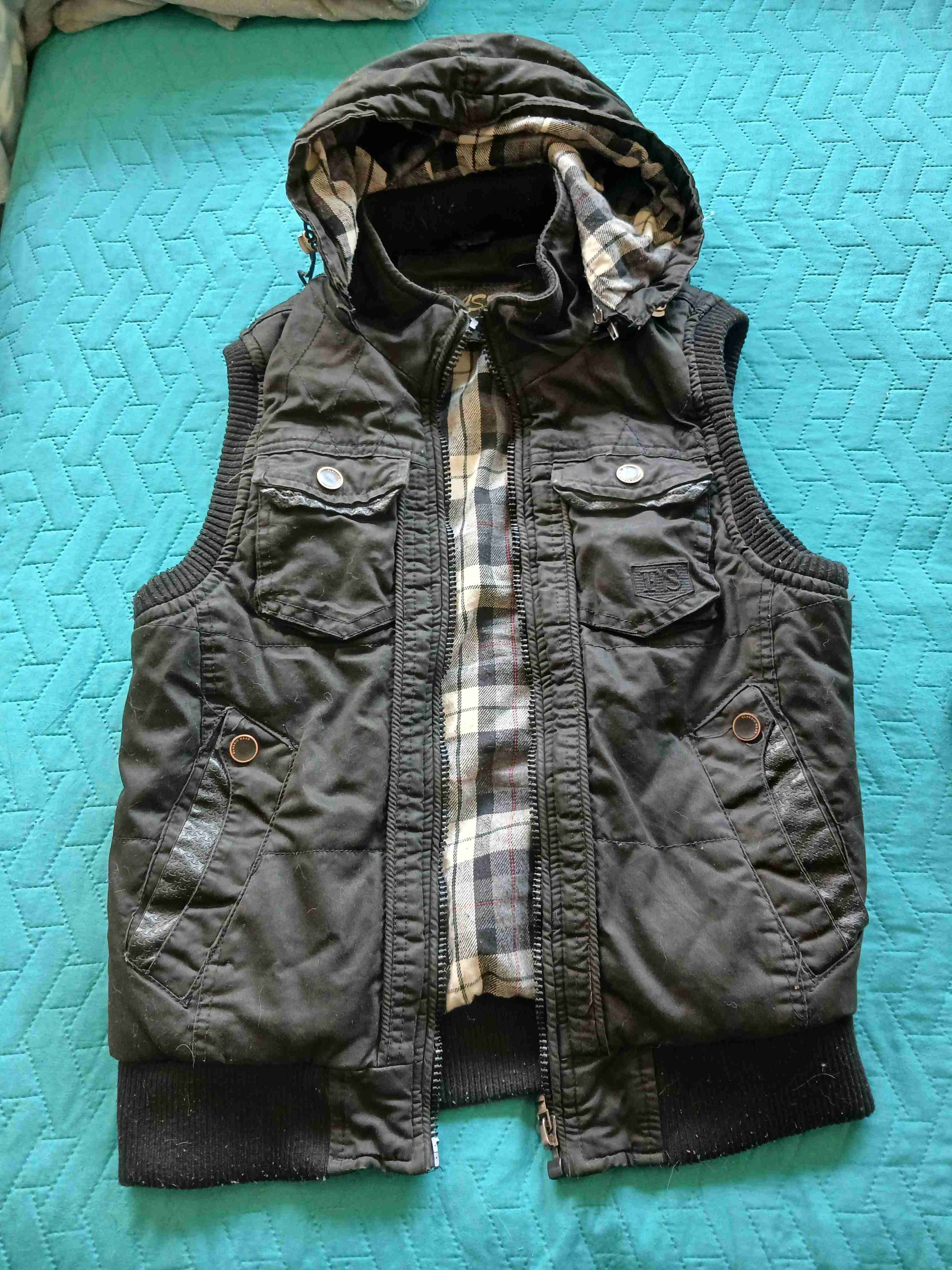 Chaqueta sin mangas con capucha niño - 1