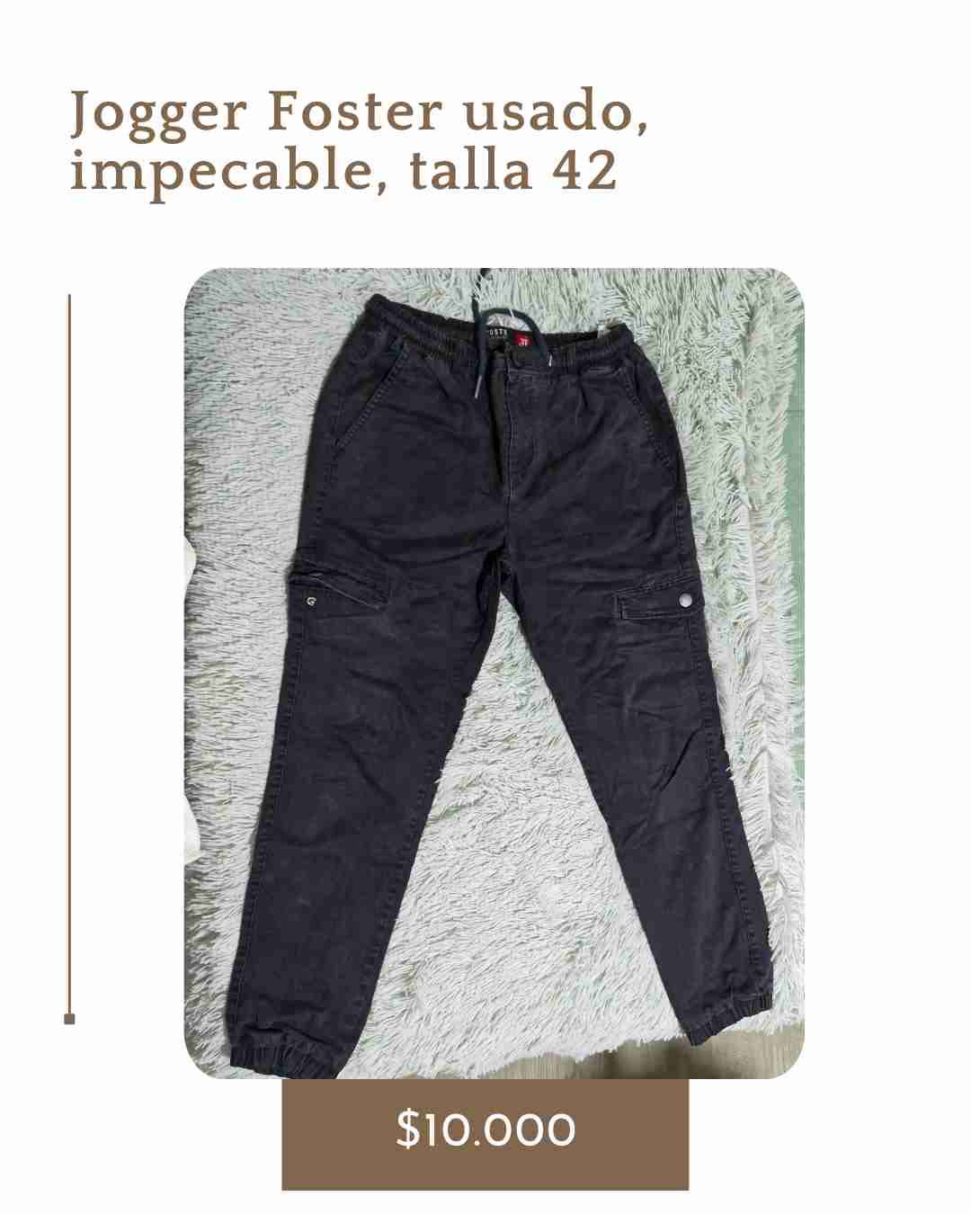 Jogger Foster negro usado talla 42