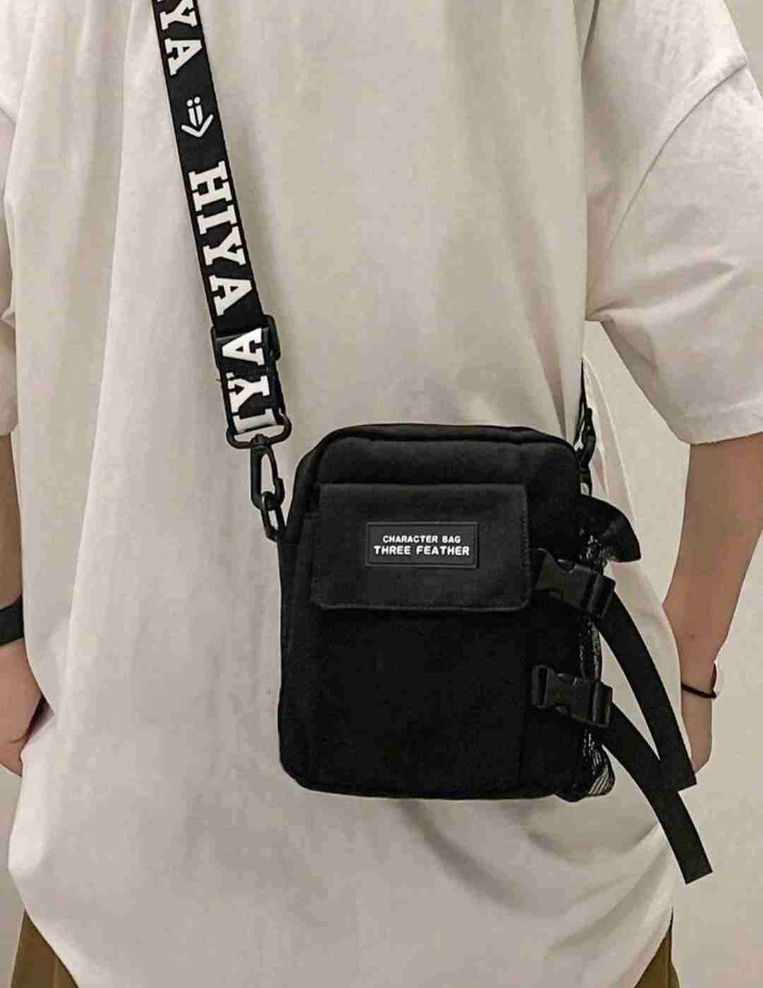 Bolso Bandolera Negro Unisex - miniatura 1