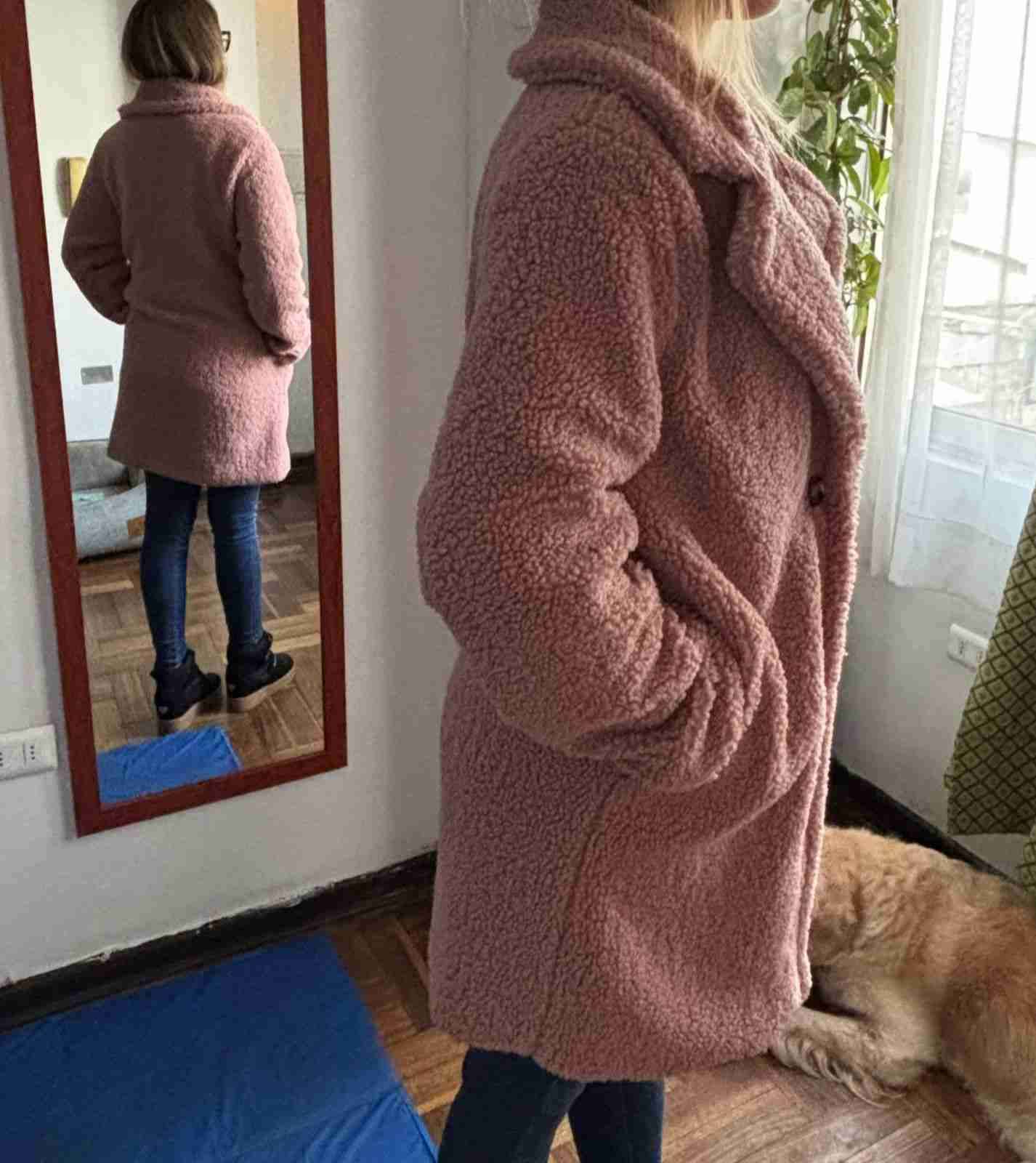 Abrigo de Lana Largo Rosado - miniatura 2
