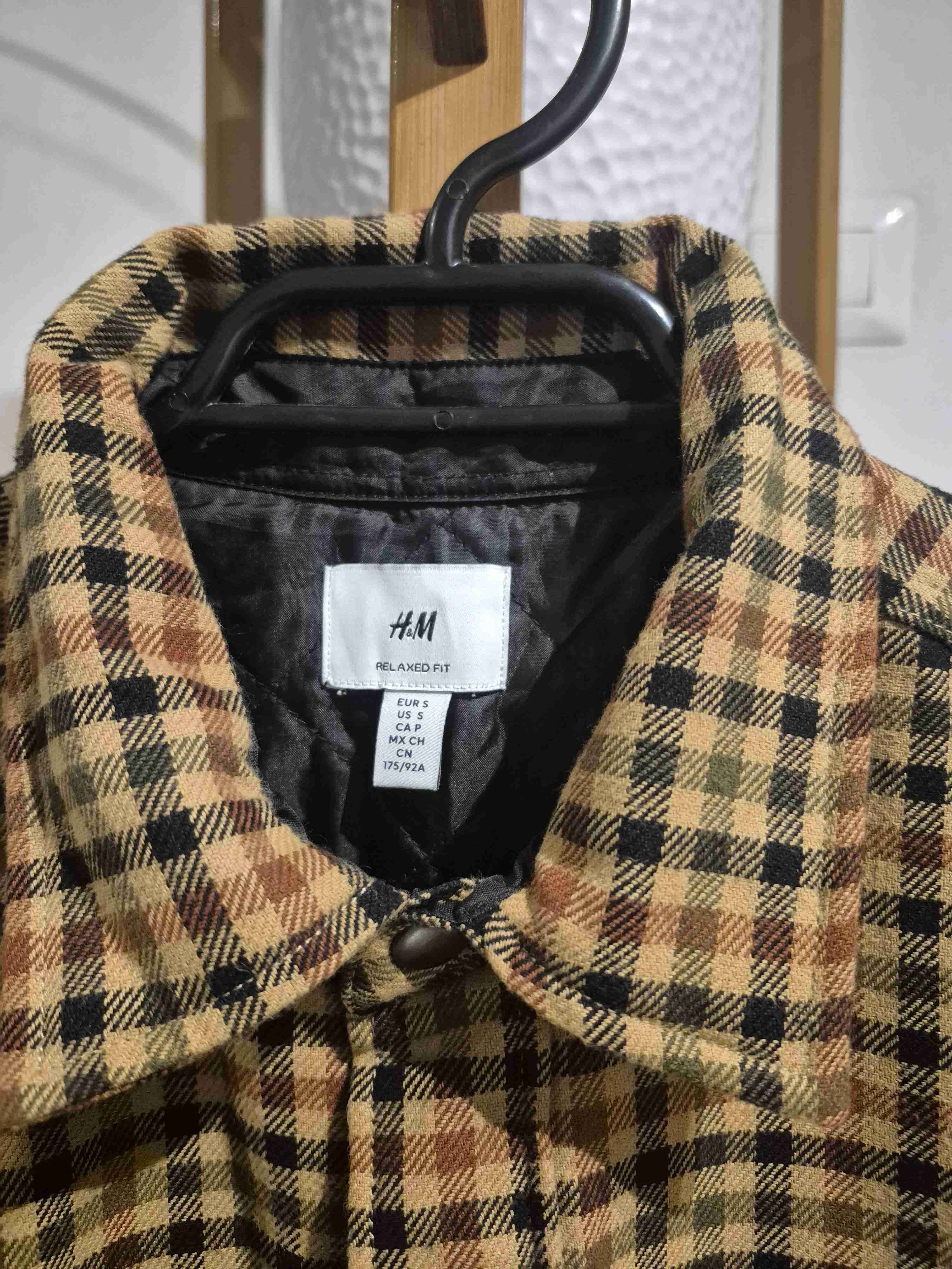 Overshirt Acolchada H&M - Cuadros  talla S - miniatura 1