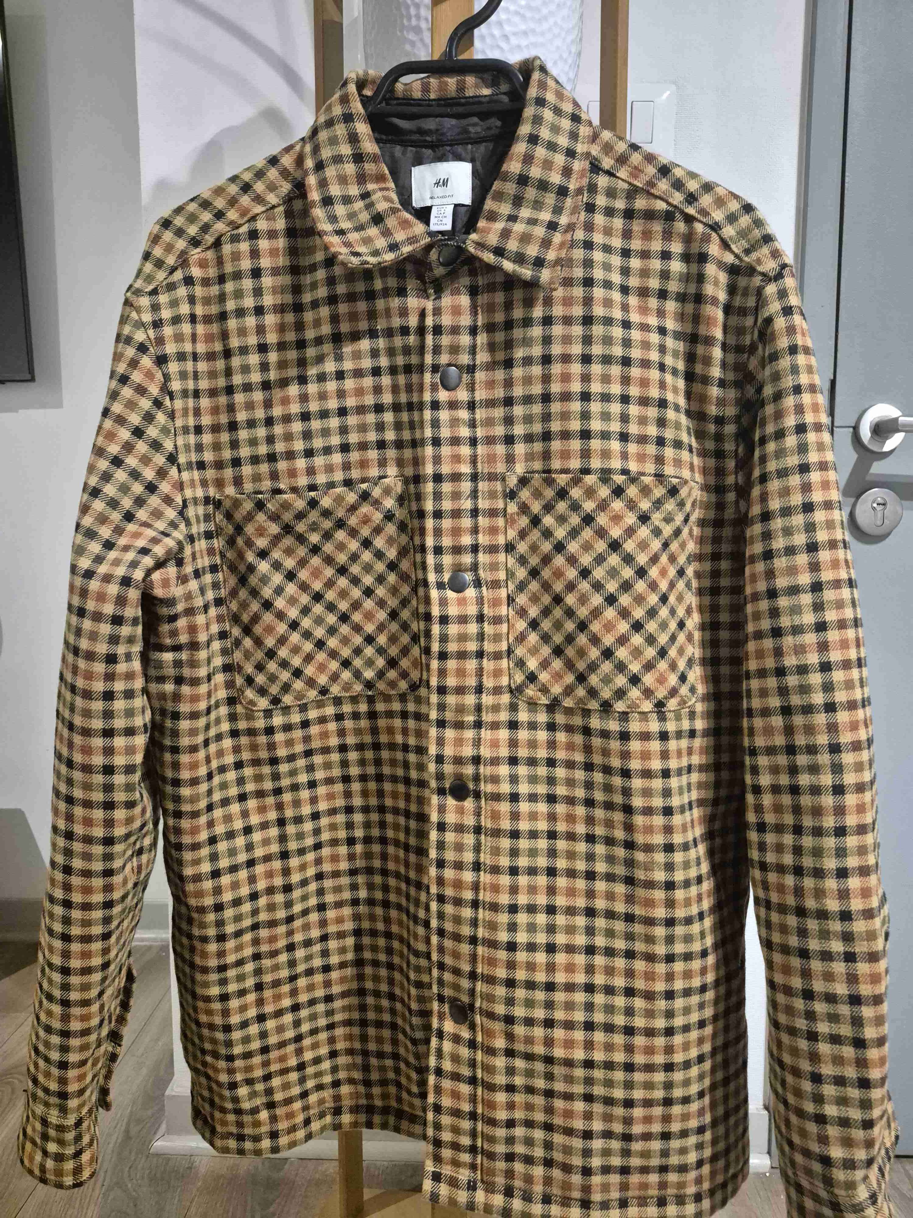 Overshirt Acolchada H&M - Cuadros  talla S - miniatura 2