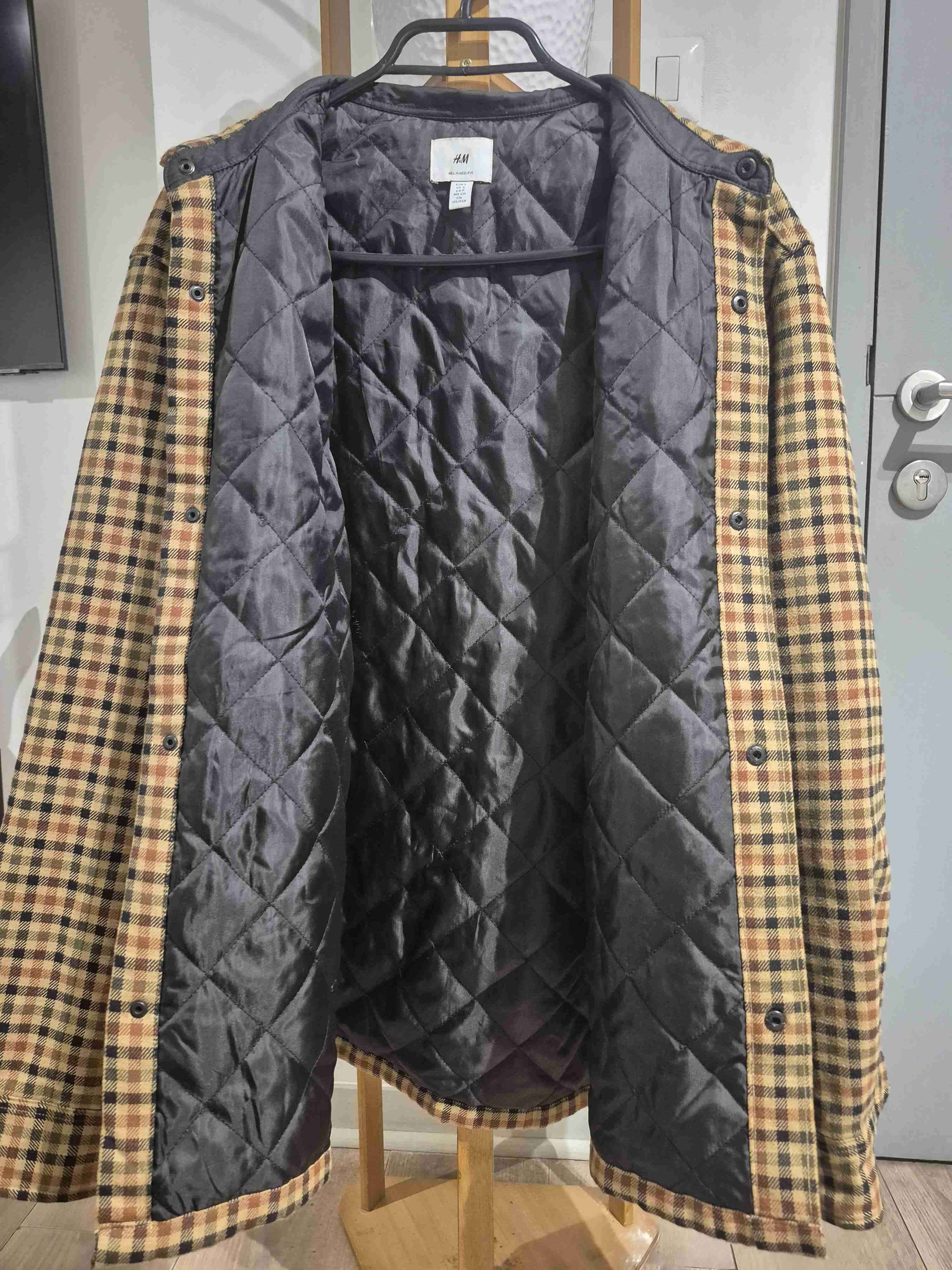 Overshirt Acolchada H&M - Cuadros  talla S - miniatura 4