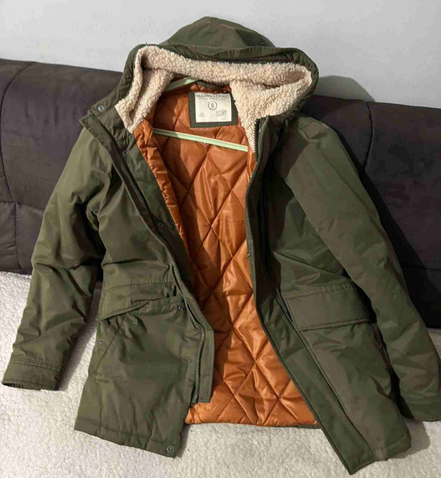 Parka Verde con Forro Interior - 1