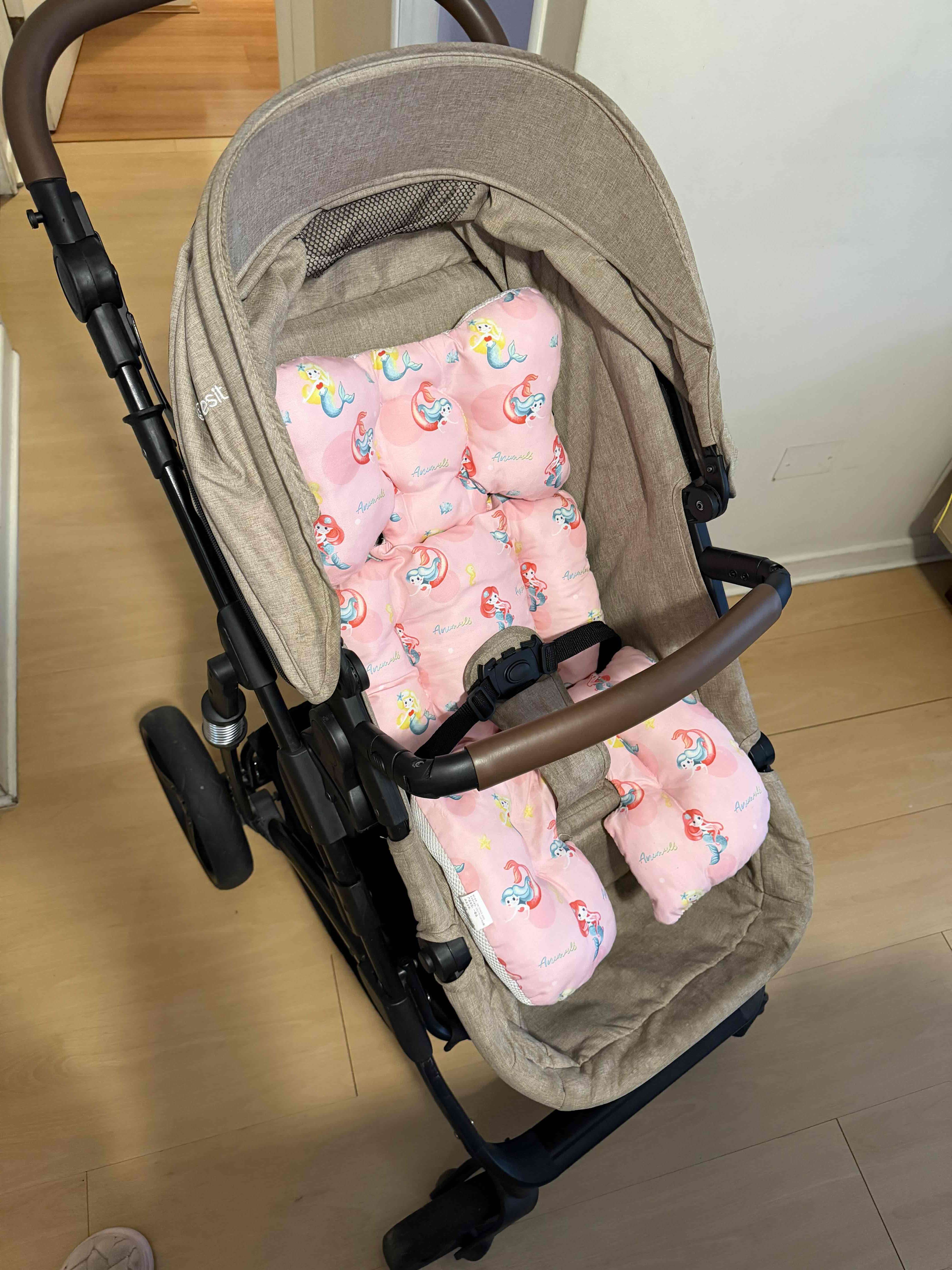 Coche cuna para bebé beige - 2