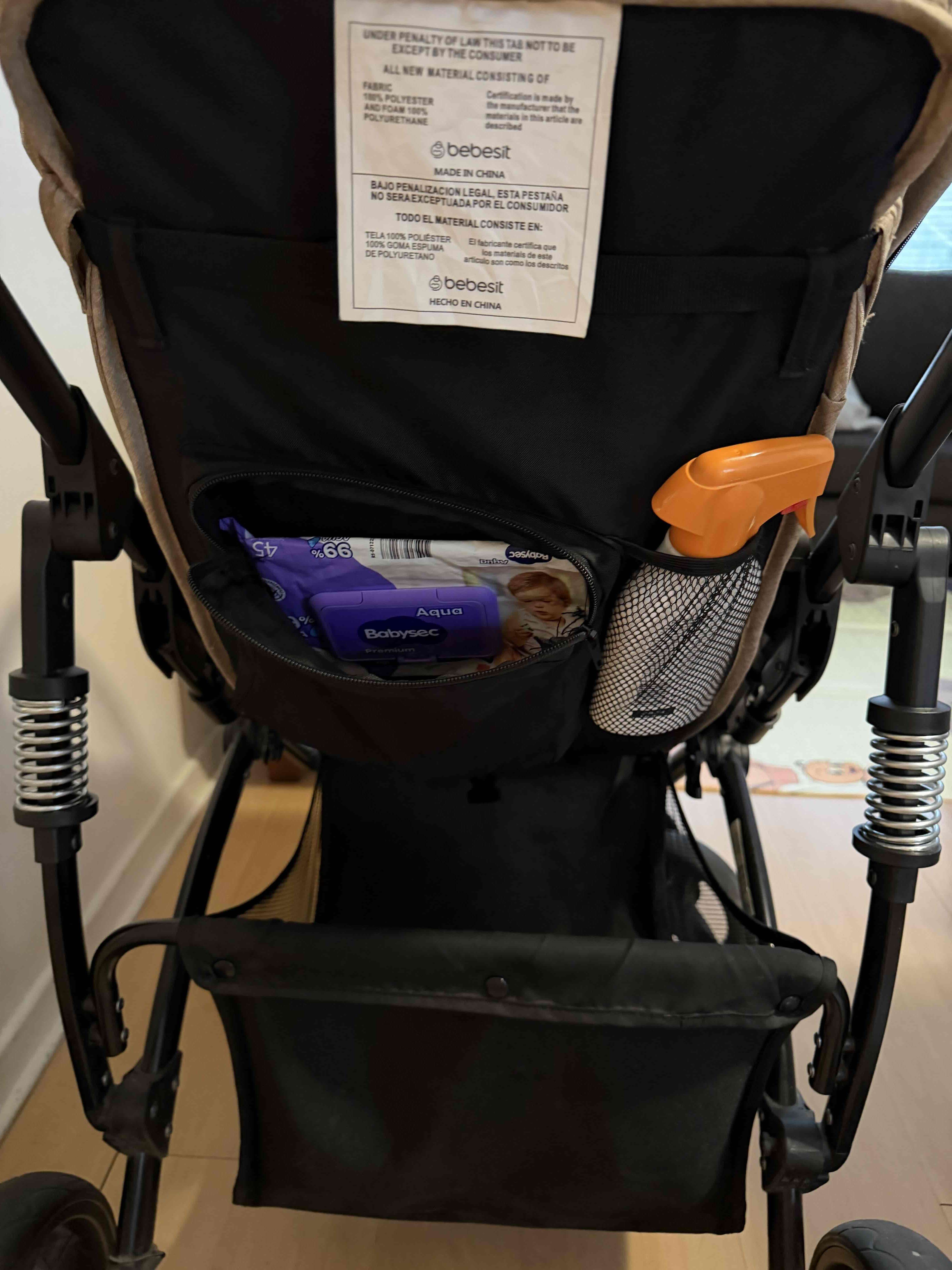 Coche cuna para bebé beige - 5