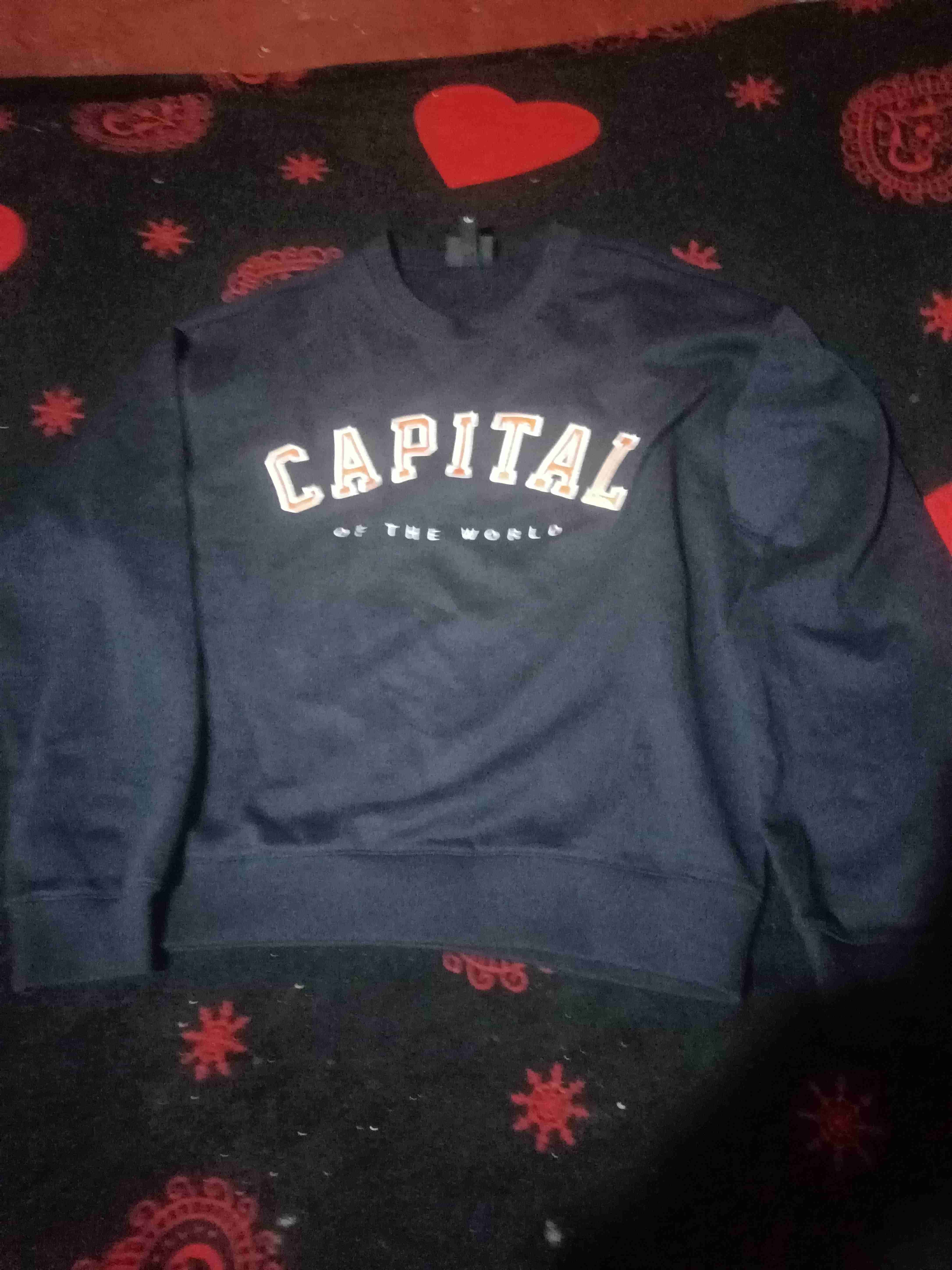 Polerón azul con estampado 'Capital' - 1