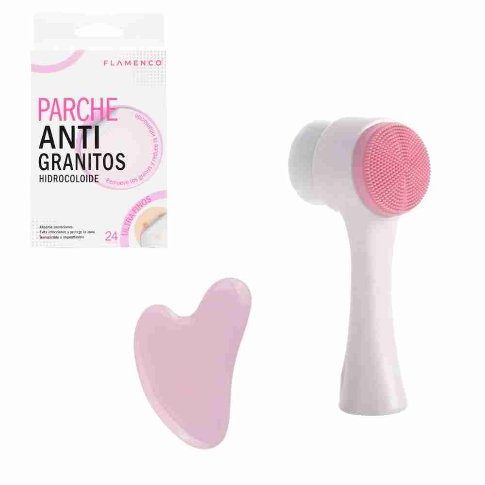 Set de cuidado facial rosa 7 piezas regalo mamá - 3