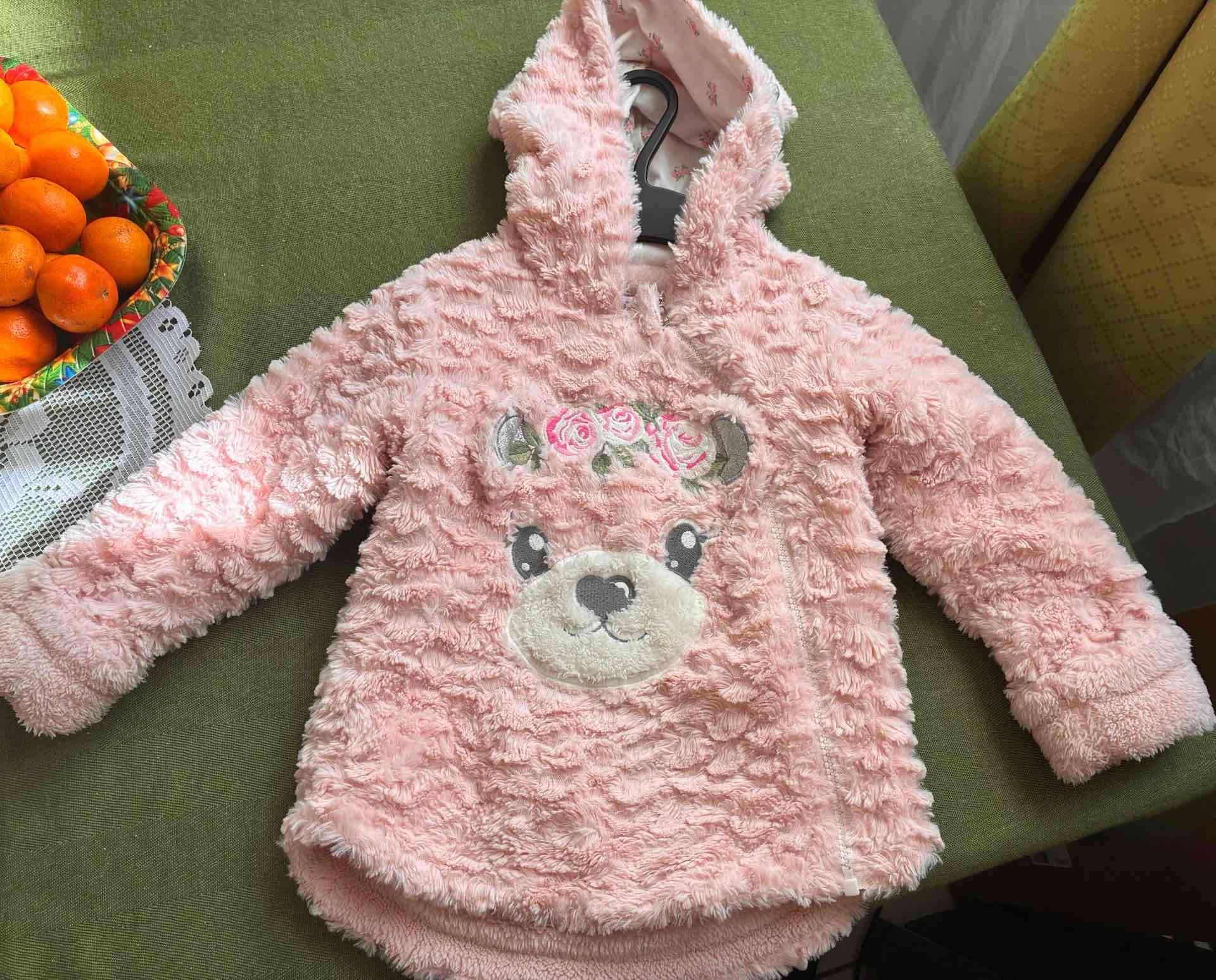 Chaleco peludito talla 3 limonada - 1