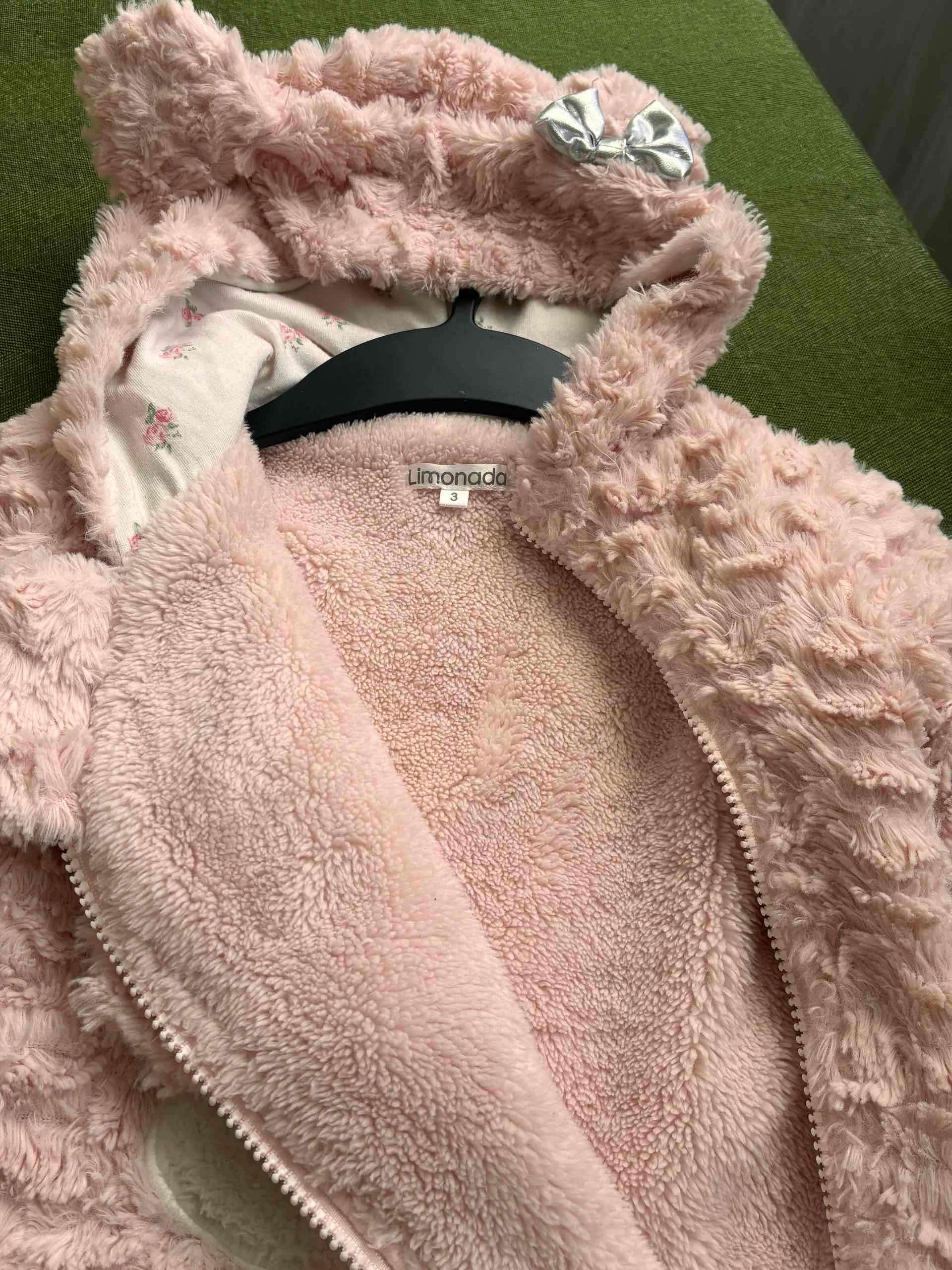 Chaleco peludito talla 3 limonada - 2