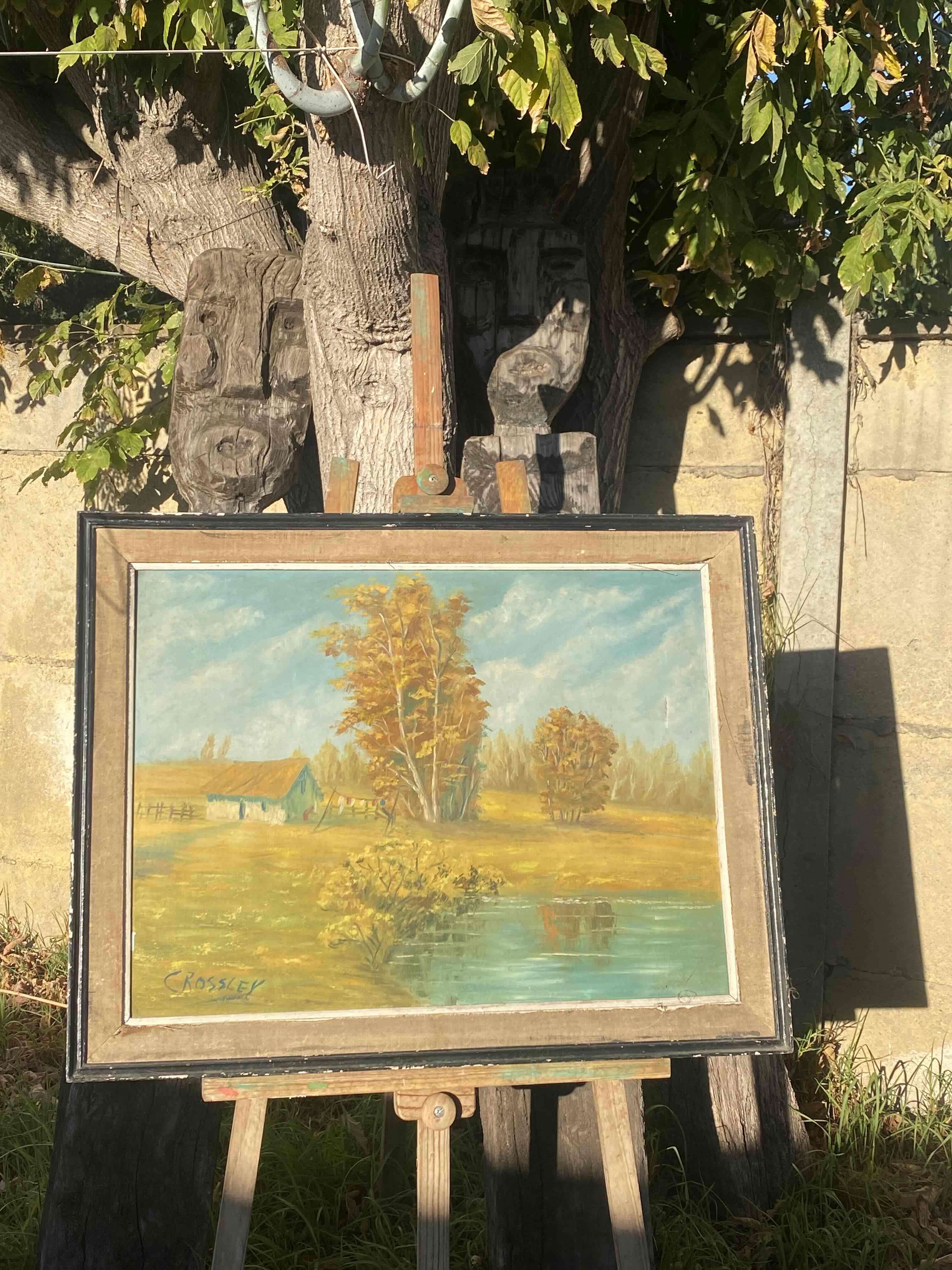 Pintura paisaje otoñal enmarcada - 1