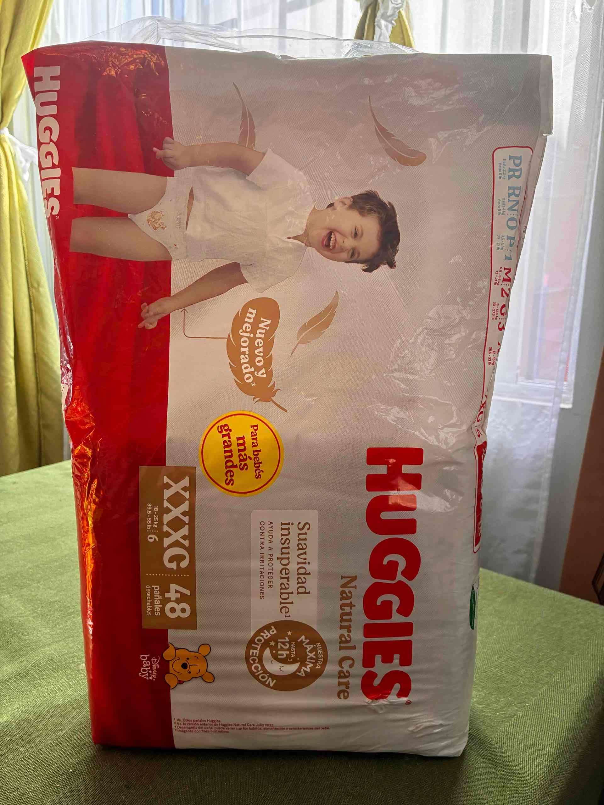 Medio paquete 24 Pañales Huggies Natural Care XXXG - 1