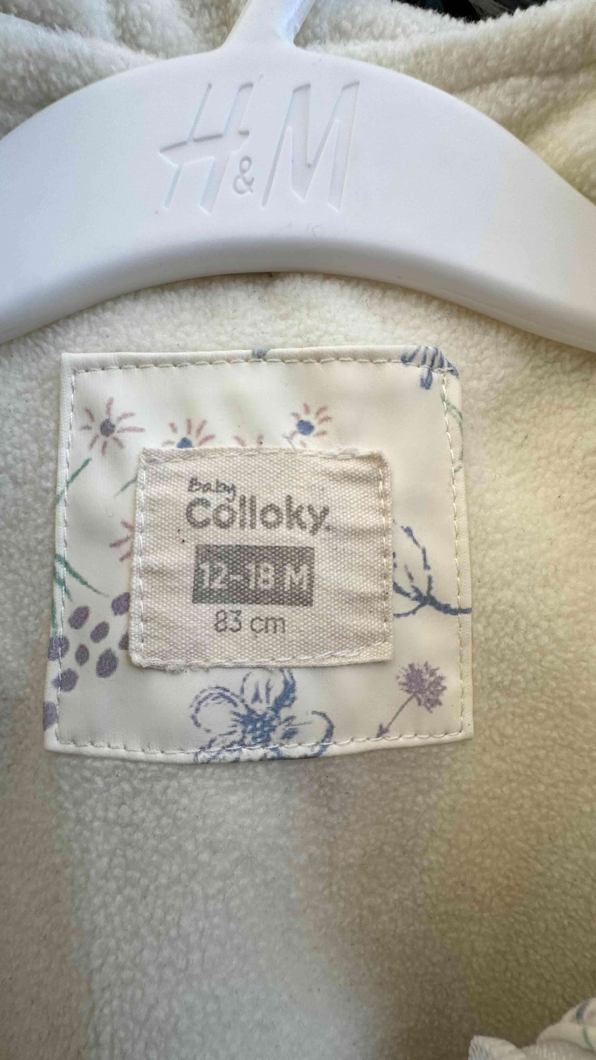 Abrigo infantil floral beige - miniatura 4