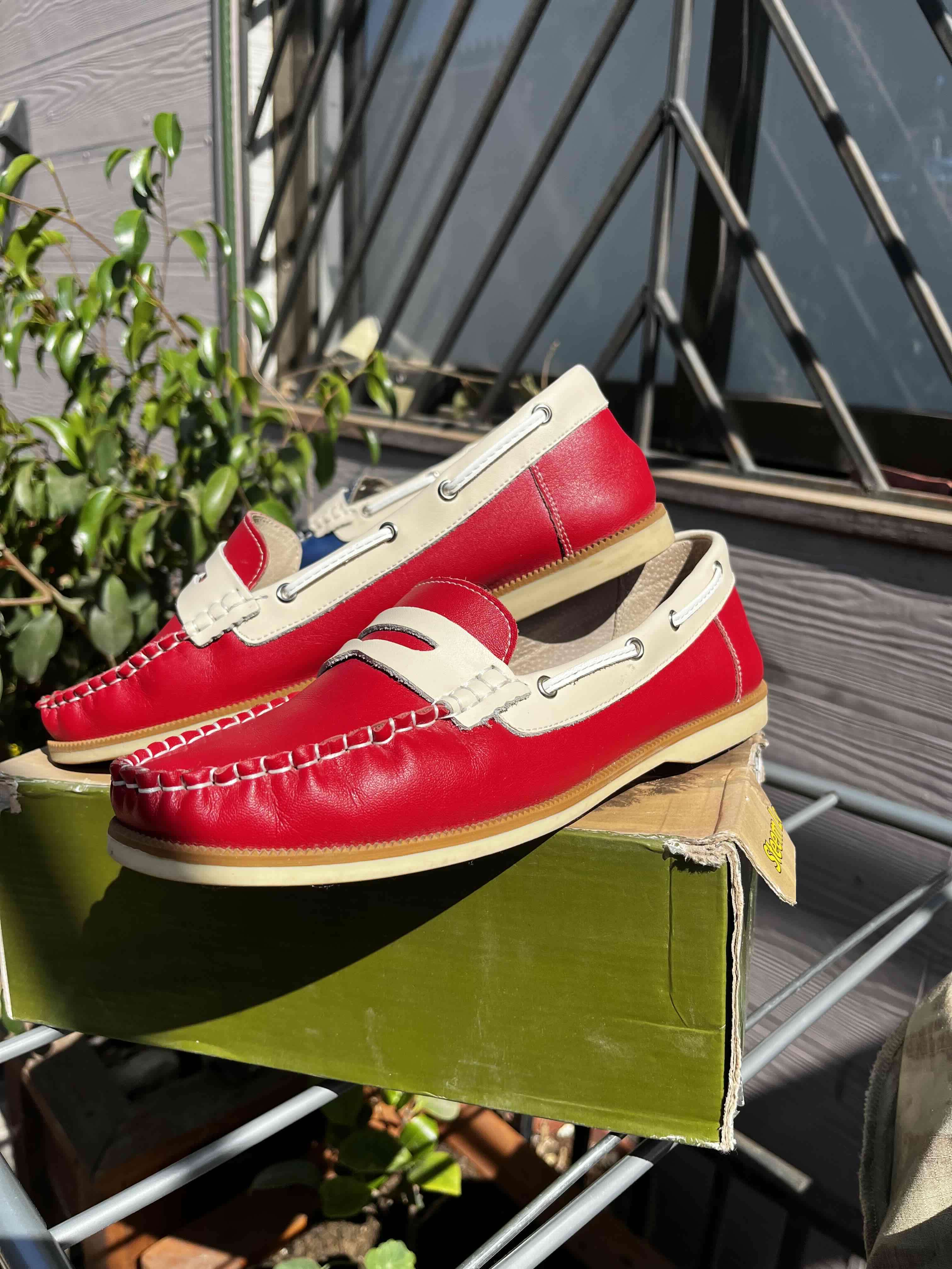 Mocasines dama rojo y azul - miniatura 2