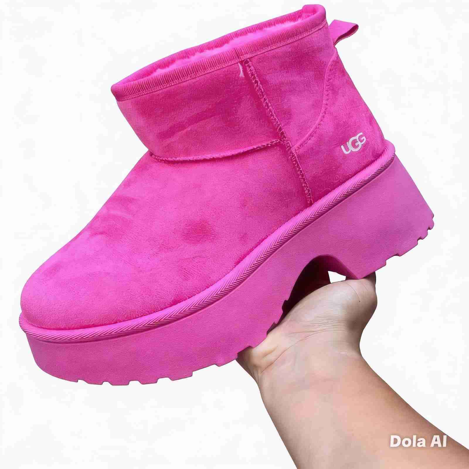 Botín rosa UGG con plataforma