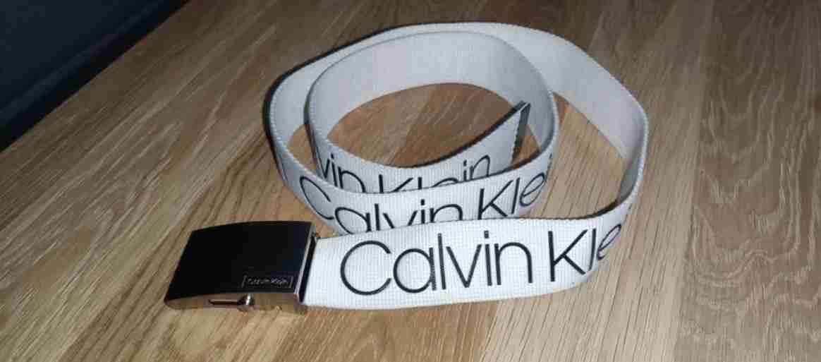 Cinturón Calvin Klein blanco - 1